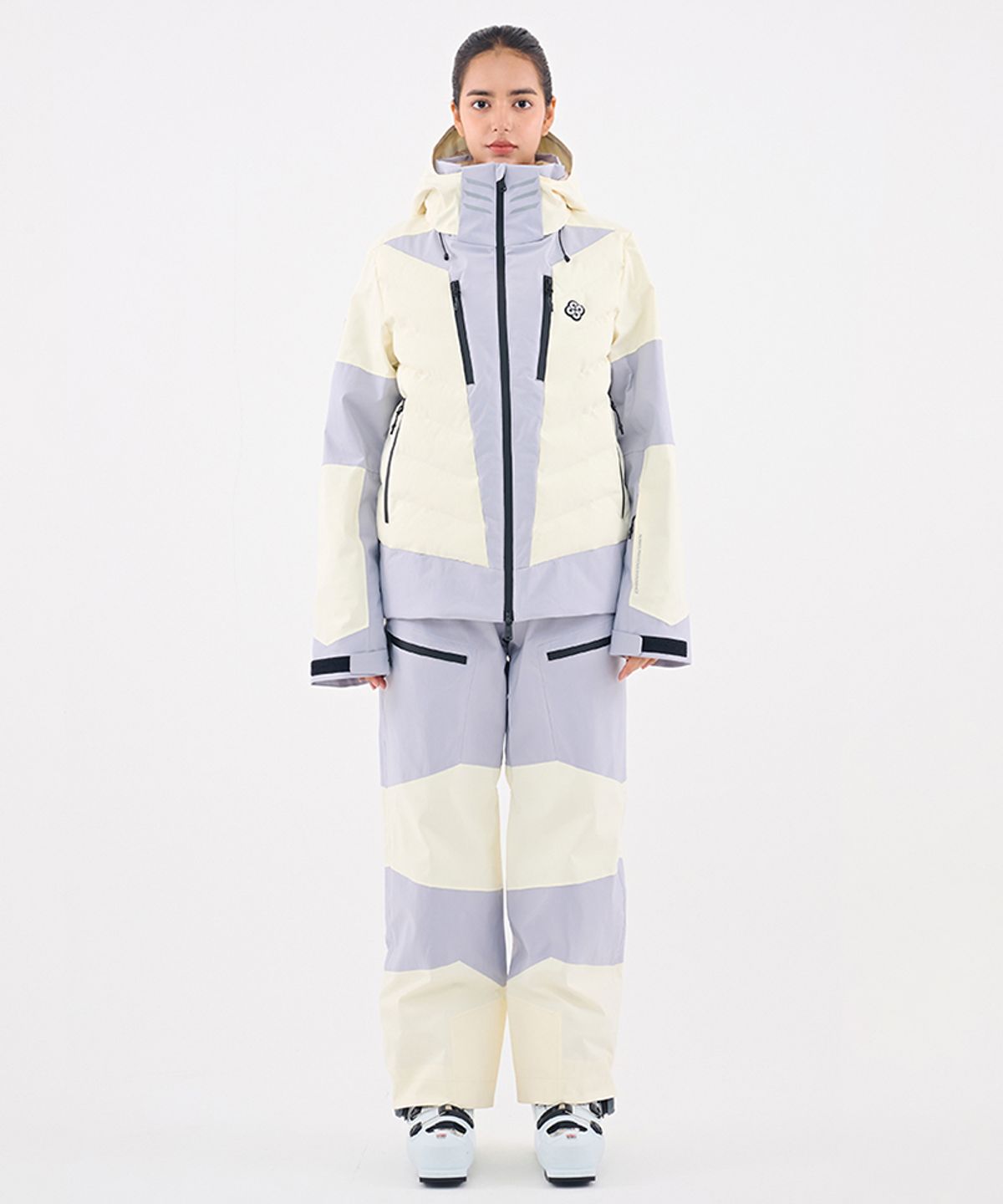 돌아우터웨어(DOLL OUTERWEAR) 2526 눅 스키 자켓&팬츠 세트 IVORY 남녀공용