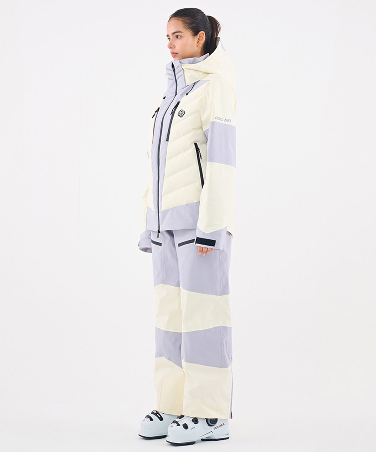 돌아우터웨어(DOLL OUTERWEAR) 2526 눅 스키 자켓&팬츠 세트 IVORY 남녀공용