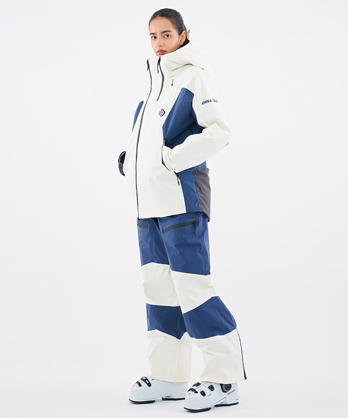 돌아우터웨어(DOLL OUTERWEAR) 2526 오쓰 스키 자켓&팬츠 세트 NAVY 남녀공용