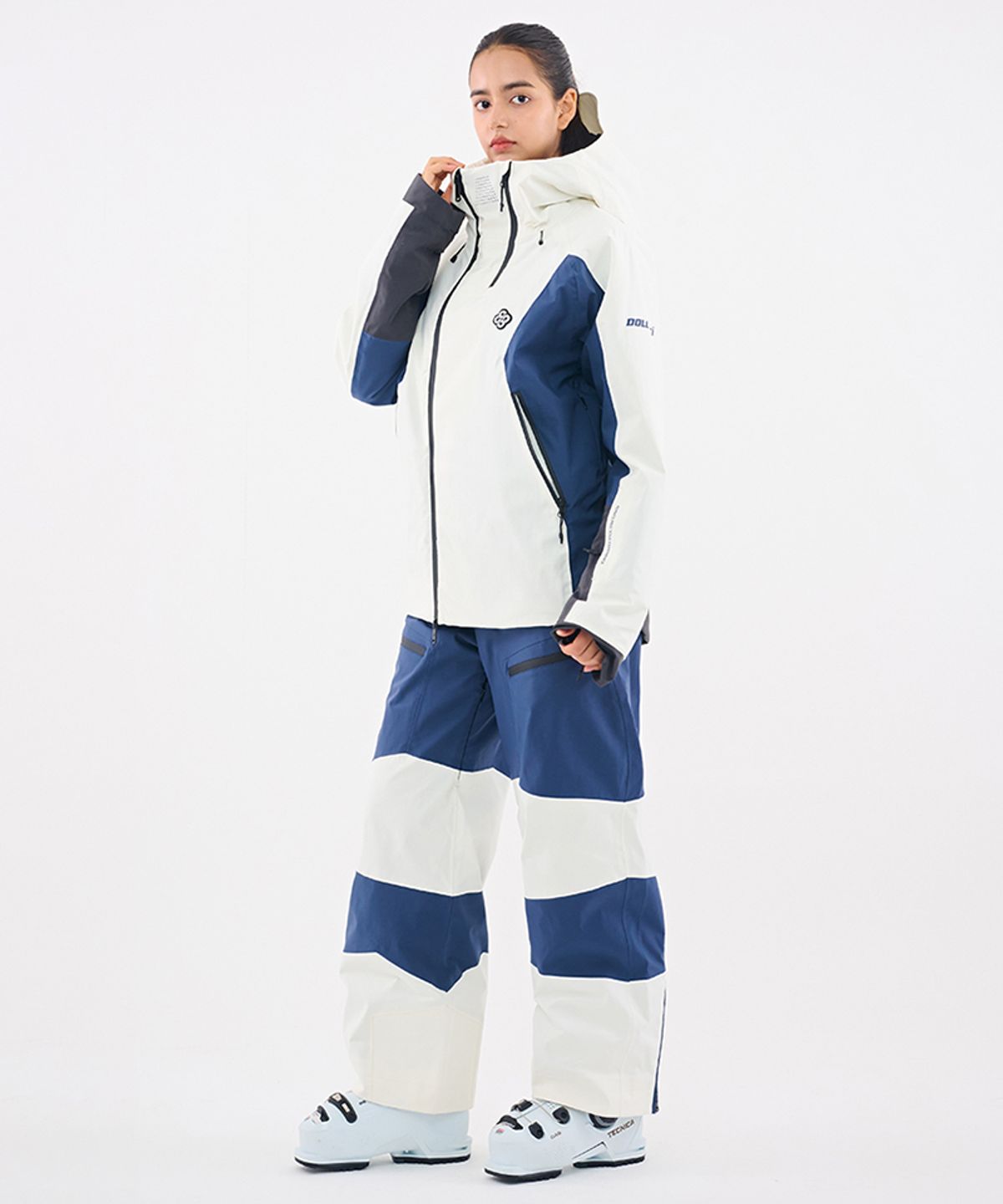 돌아우터웨어(DOLL OUTERWEAR) 2526 오쓰 스키 자켓&팬츠 세트 NAVY 남녀공용
