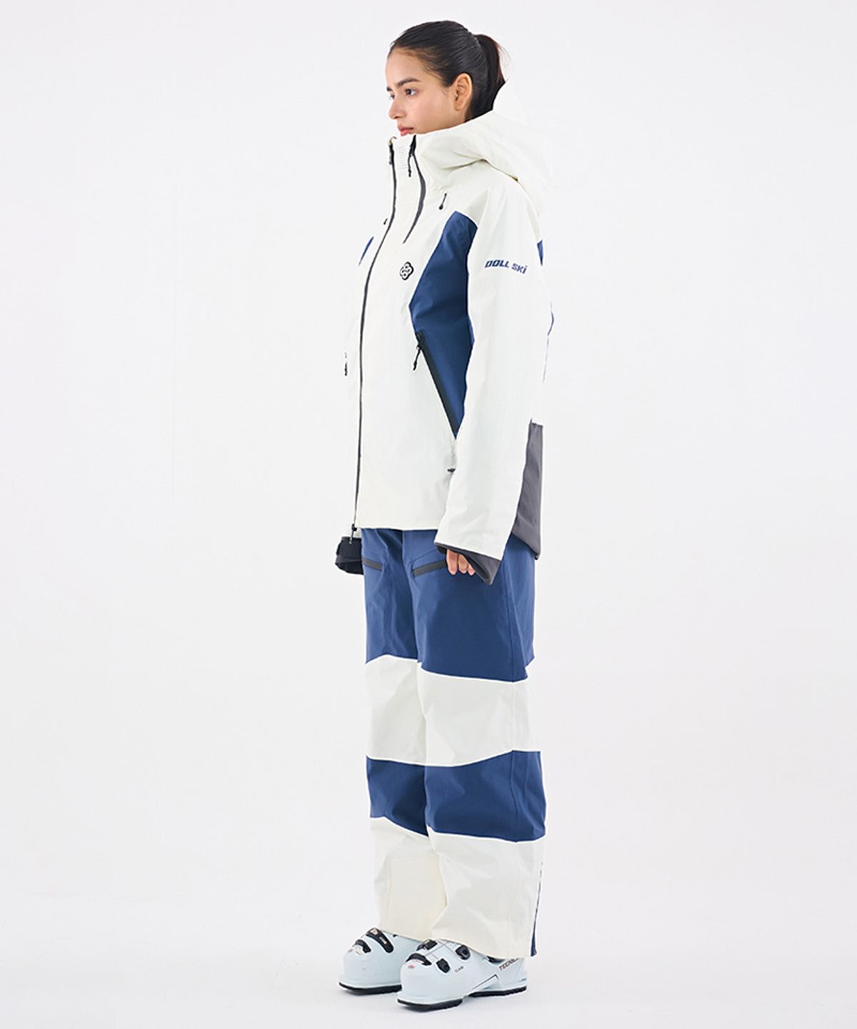 돌아우터웨어(DOLL OUTERWEAR) 2526 오쓰 스키 자켓&팬츠 세트 NAVY 남녀공용