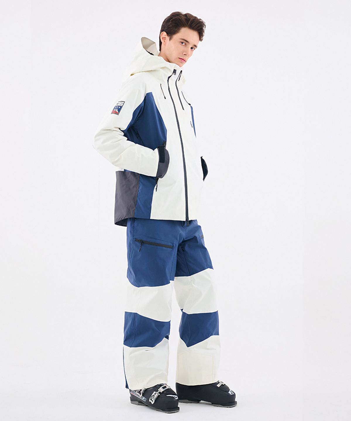 돌아우터웨어(DOLL OUTERWEAR) 2526 오쓰 스키 자켓&팬츠 세트 NAVY 남녀공용