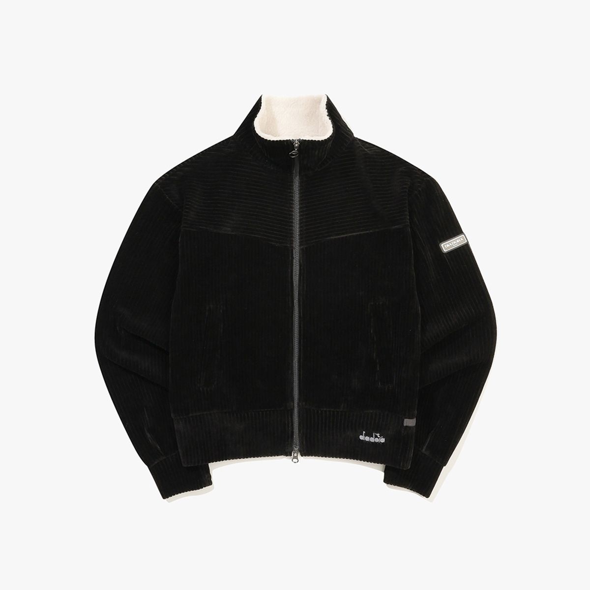 디아도라(diadora) 퍼트리밍 코듀로이 집업 우먼 BLACK
