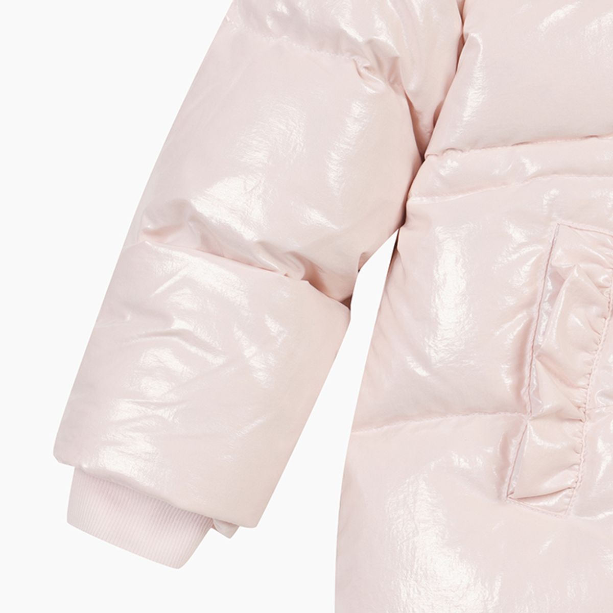 베네통키즈(BENETTONKIDS) 미들 후드 퍼 덕 다운_QADJ05561LP