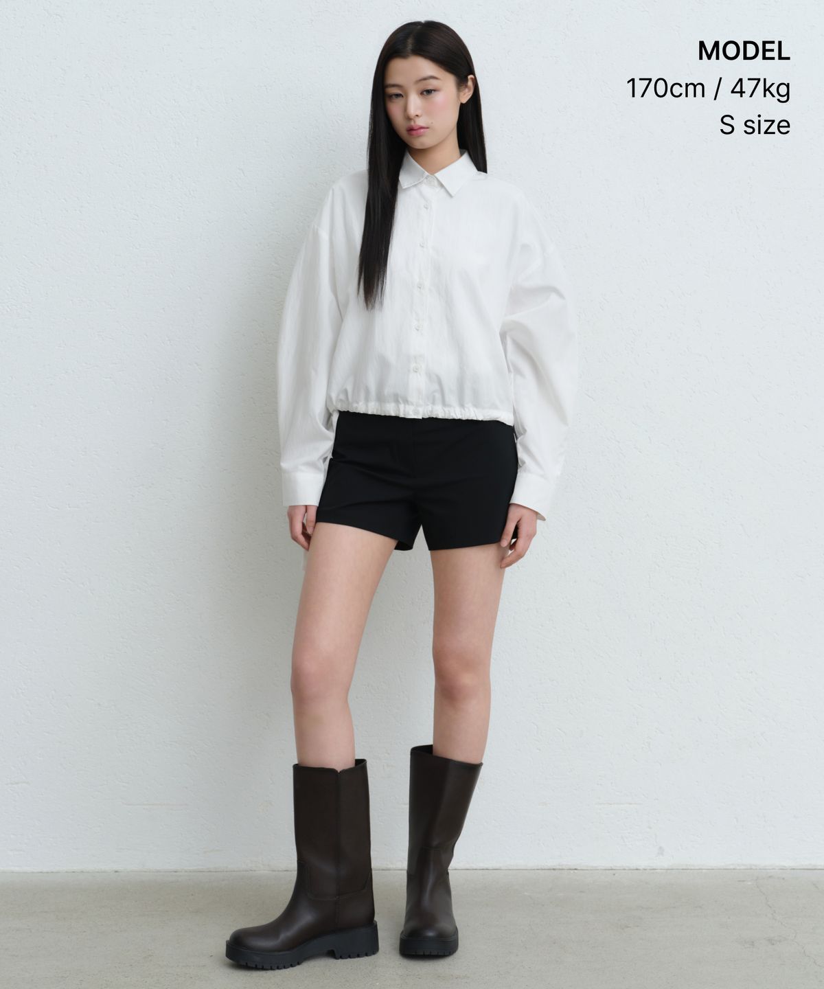 무신사 스탠다드 우먼(MUSINSA STANDARD WOMAN) 우먼즈 RN 볼륨 스트링 셔츠 재킷 [화이트]