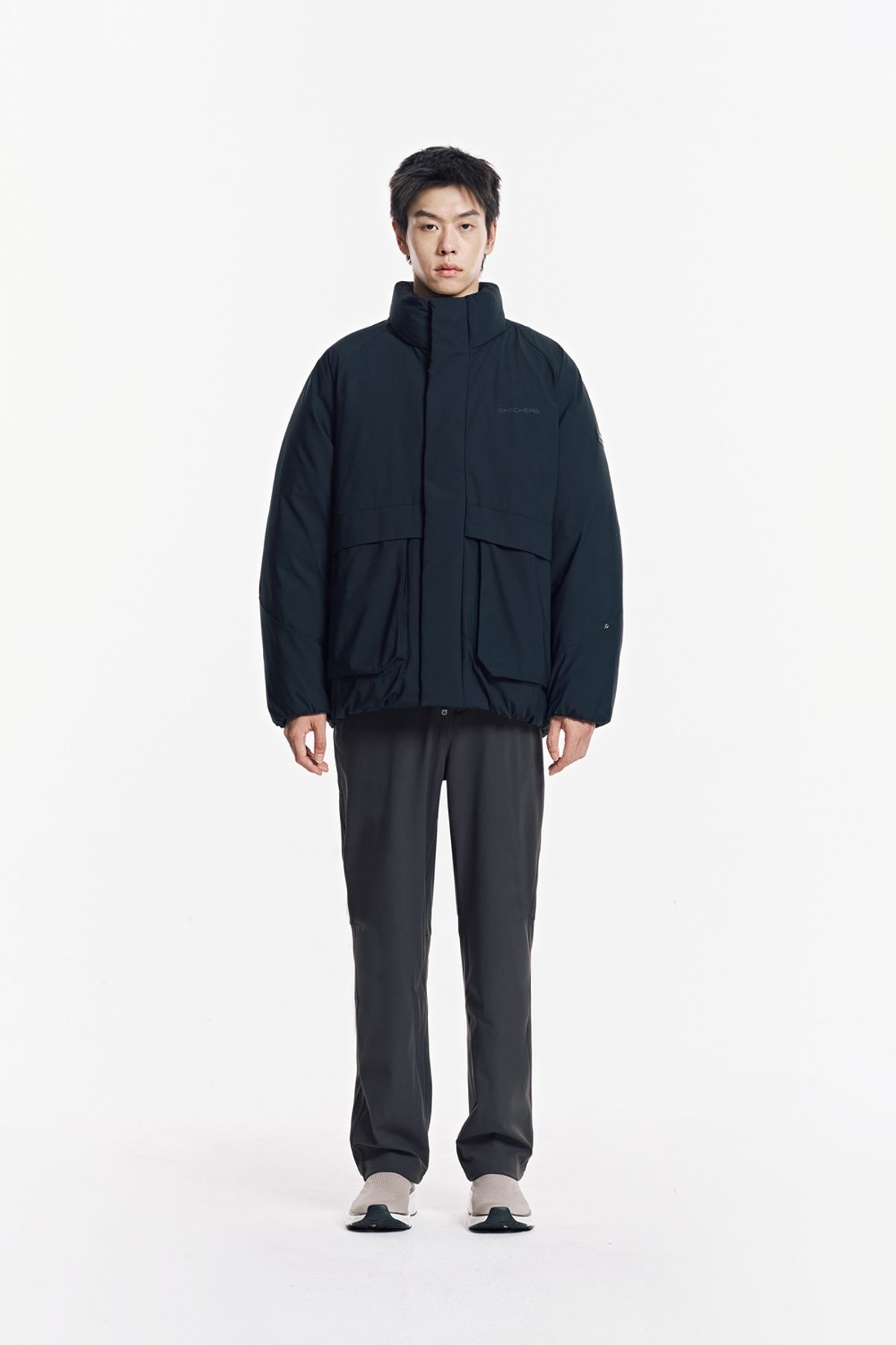 스케쳐스(SKECHERS) 남성 트리코트 다운 자켓_SP3MDCFW012
