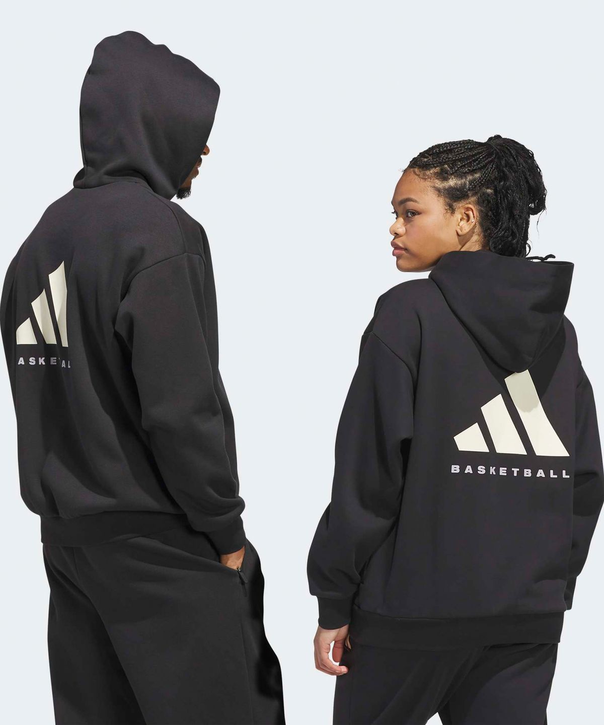 아디다스(ADIDAS) 바스켓볼 플리스 후디  - 블랙 / JX5597