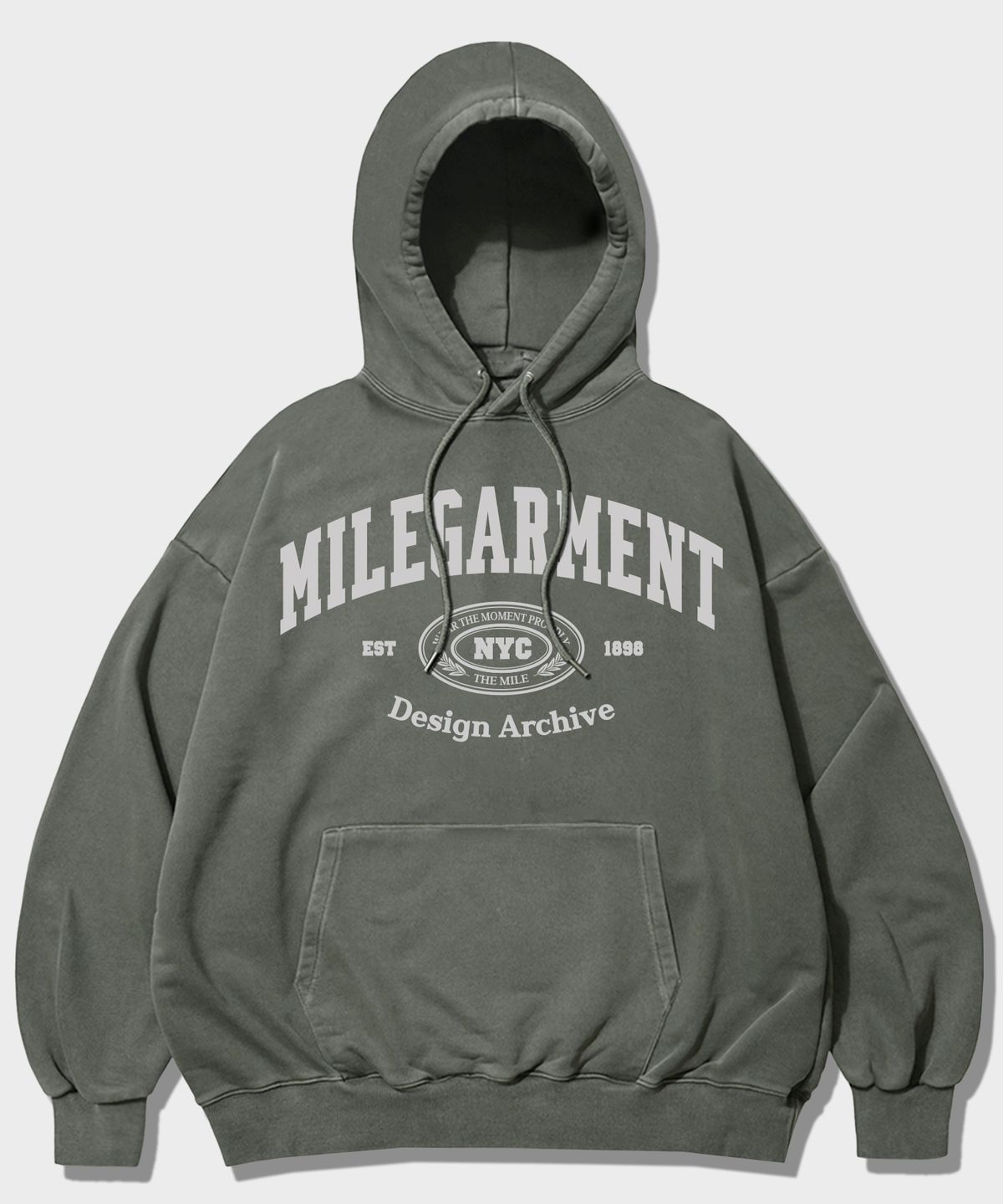 더마일(THEMILE) MILEGARMENT NYC HOODIE [PIGMENT KHAKI]