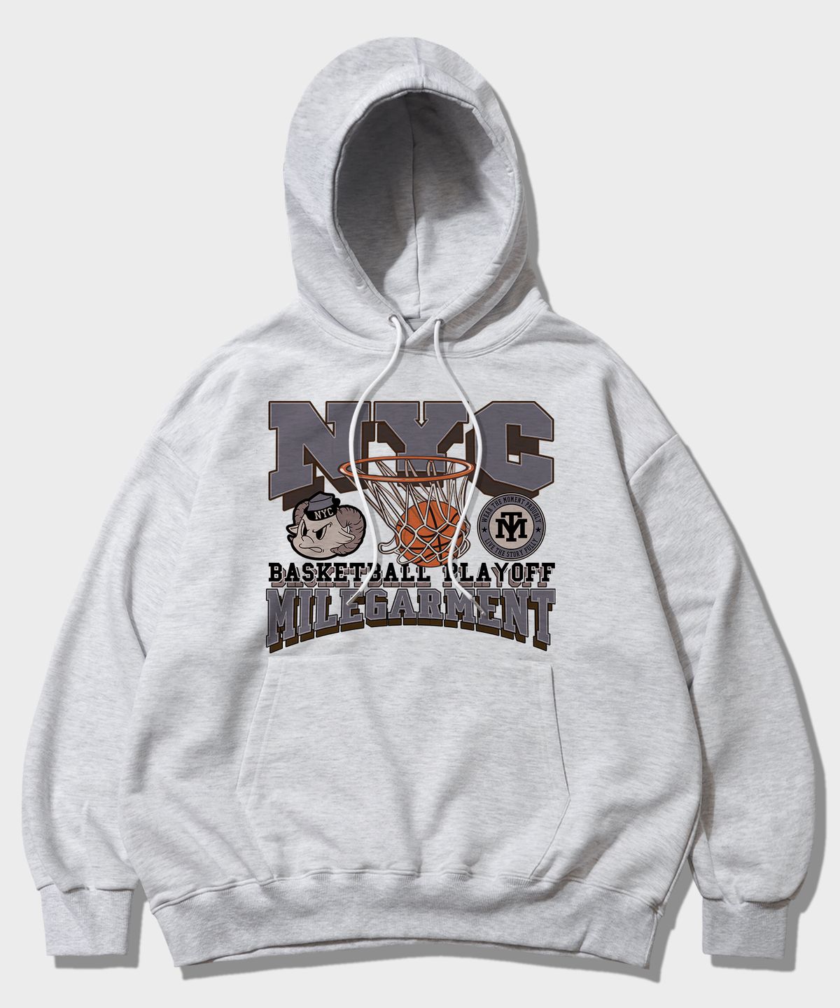 더마일(THEMILE) NYC MILEGARMENT  HOODIE [OATMEAL]