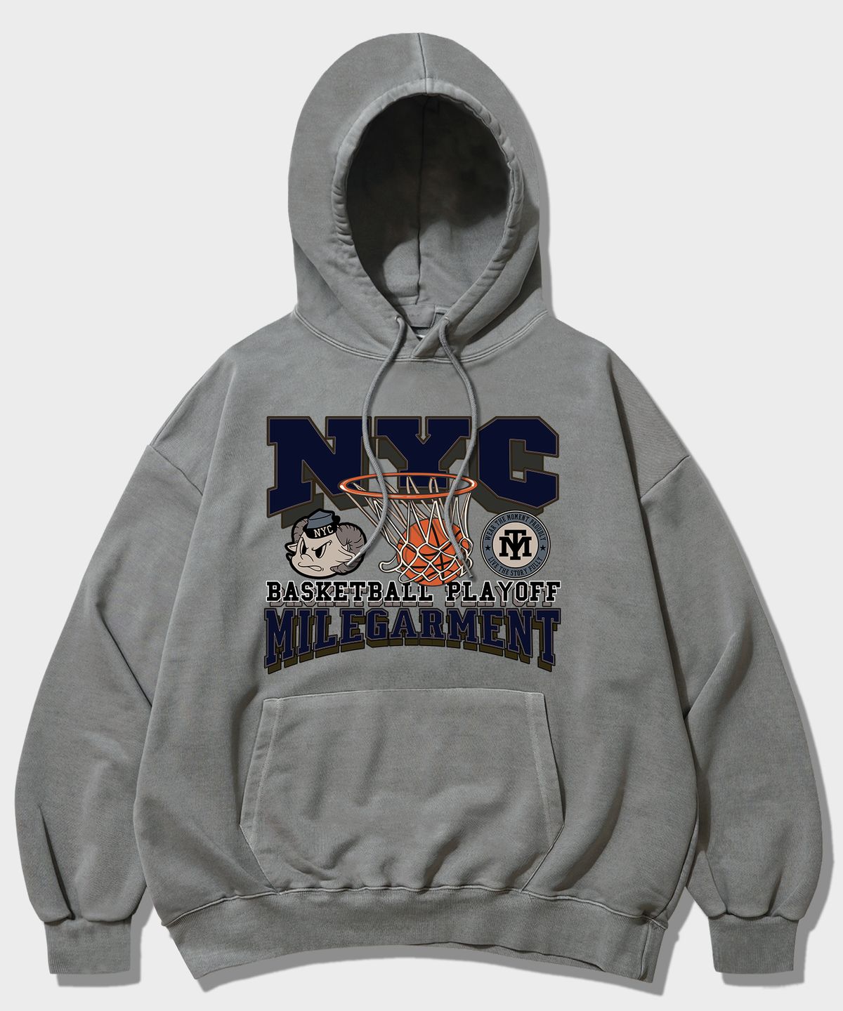 더마일(THEMILE) NYC MILEGARMENT  HOODIE [PIGMENT GRAY]