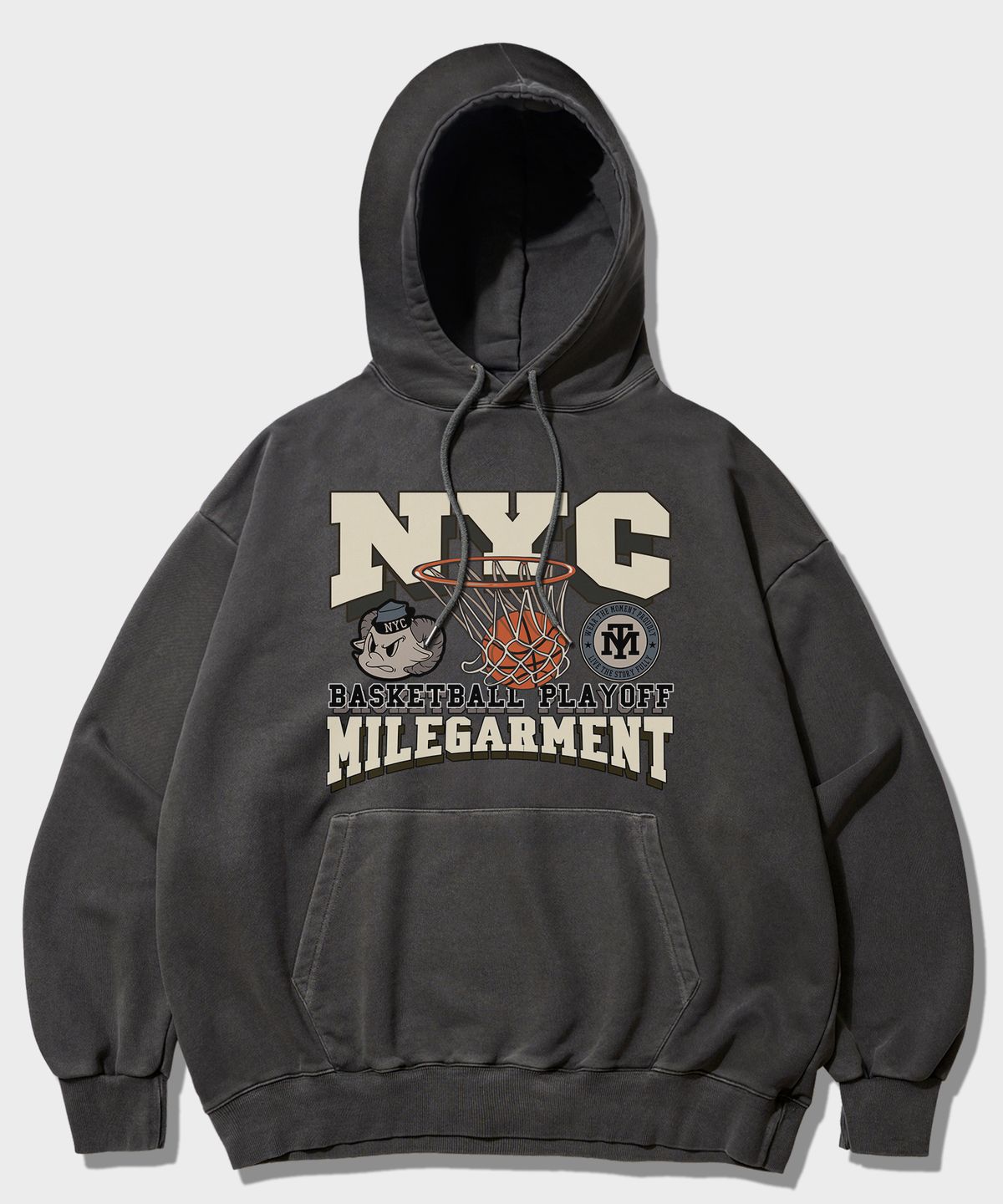 더마일(THEMILE) NYC MILEGARMENT  HOODIE [PIGMENT D.GRAY]
