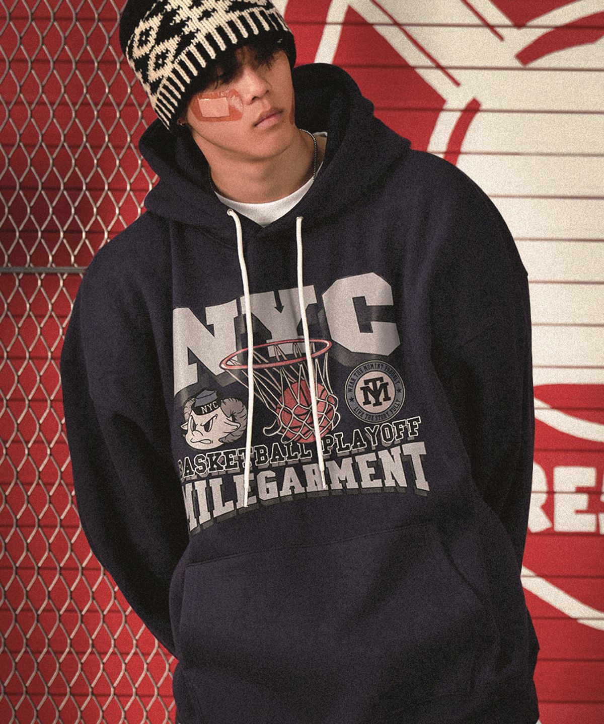 더마일(THEMILE) NYC MILEGARMENT  HOODIE [NAVY]