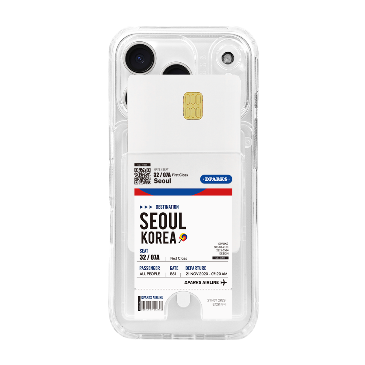 디팍스(D'PARKS) CITY TOUR TICKET-서울_맥세이프 카드지갑 투명 클리어 스탠드 가로 세로 거치 카드케이스