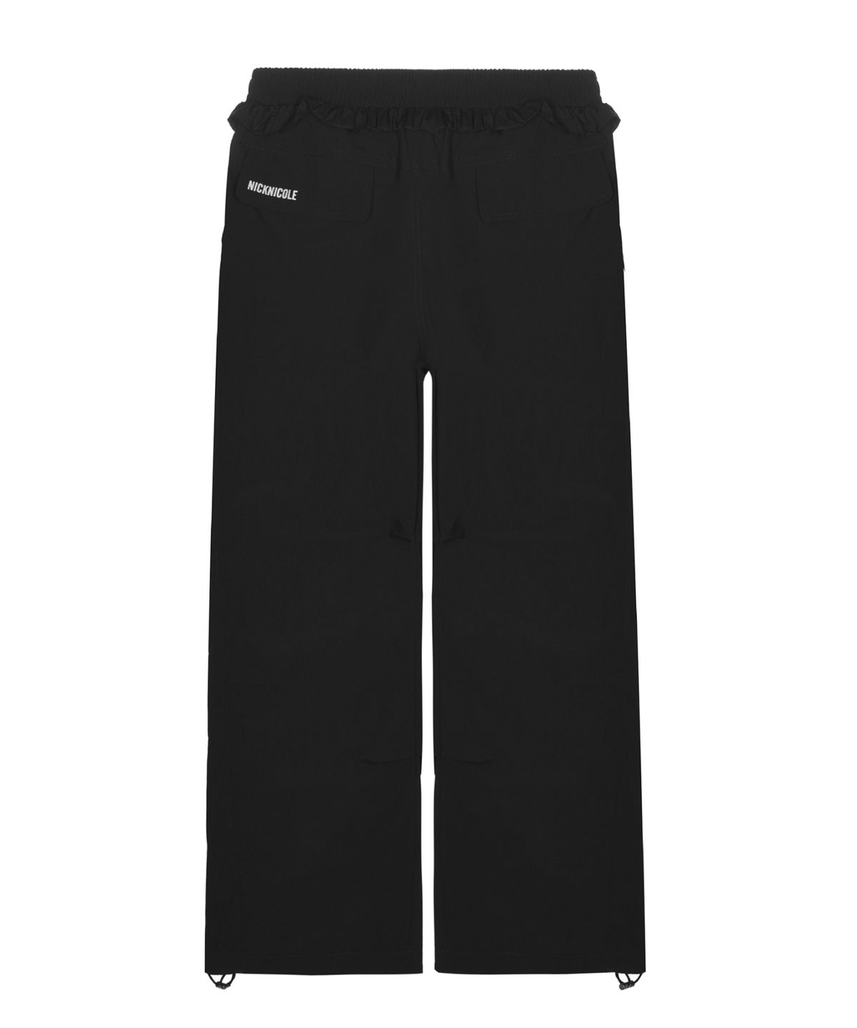 닉앤니콜(NICK&NICOLE) RUFFLE LACE PARACHUTE PANTS_BLACK