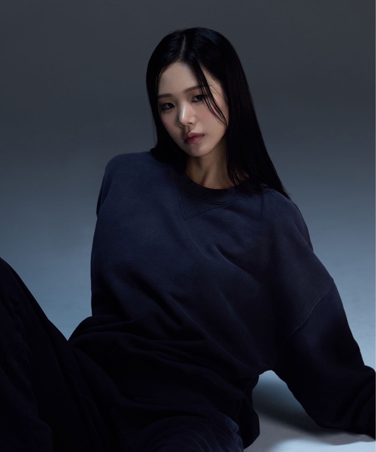 허그본(HUGVONE) 무지 빈티지 워싱 맨투맨