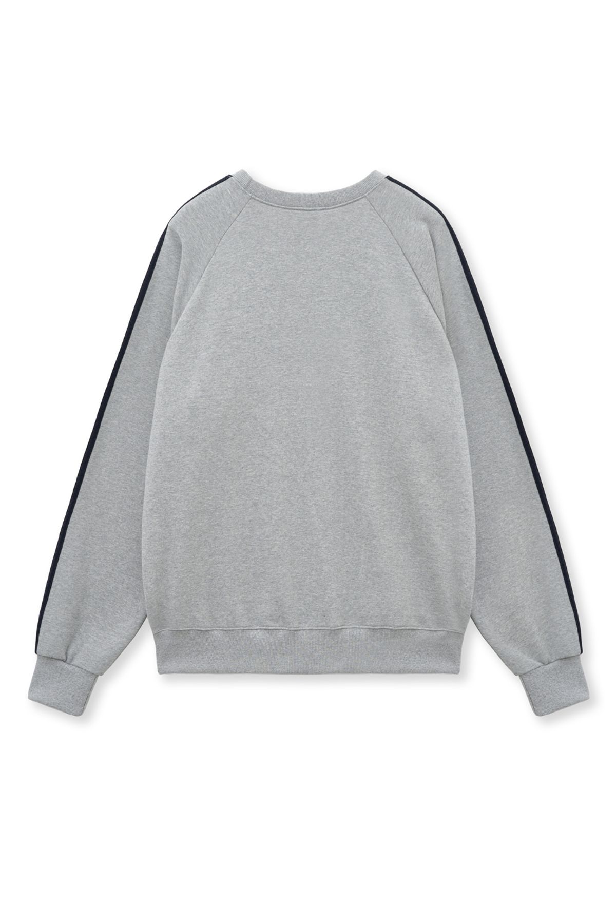 캑터스도넛마켓(CACTUSDONUTMARKET) Graphic Raglan Track Line Sweatshirt-Melange gray