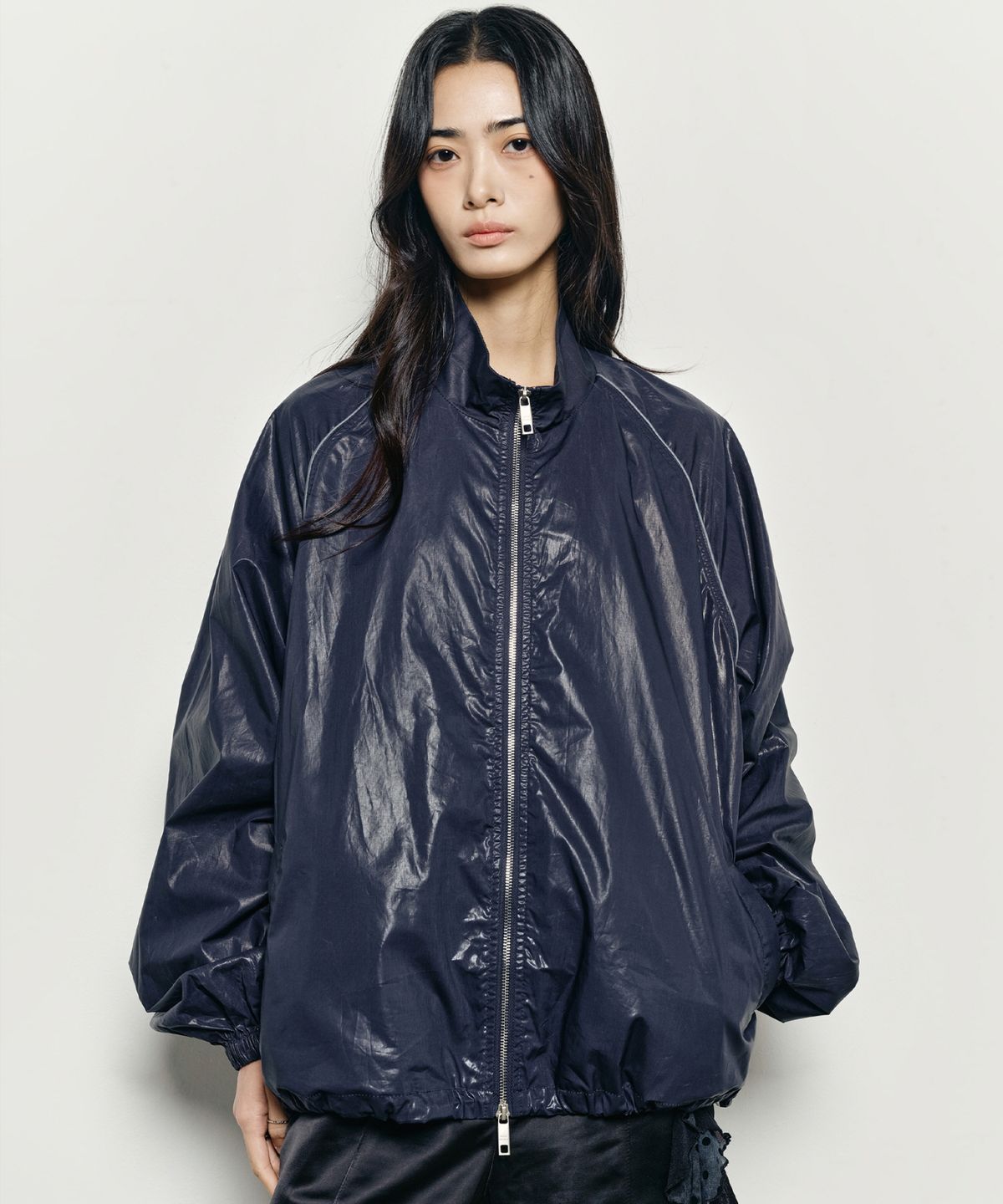 닉앤니콜(NICK&NICOLE) OVERSIZED NICK NICOLE PIPING JUMPER_NAVY