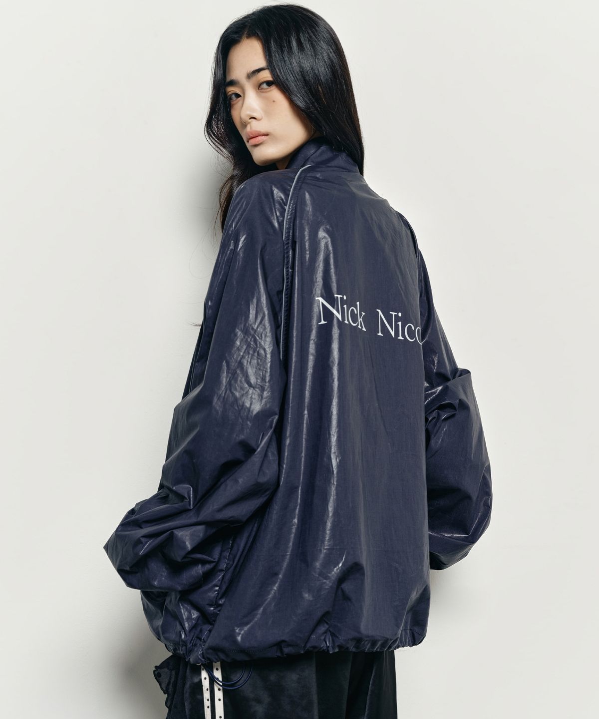 닉앤니콜(NICK&NICOLE) OVERSIZED NICK NICOLE PIPING JUMPER_NAVY