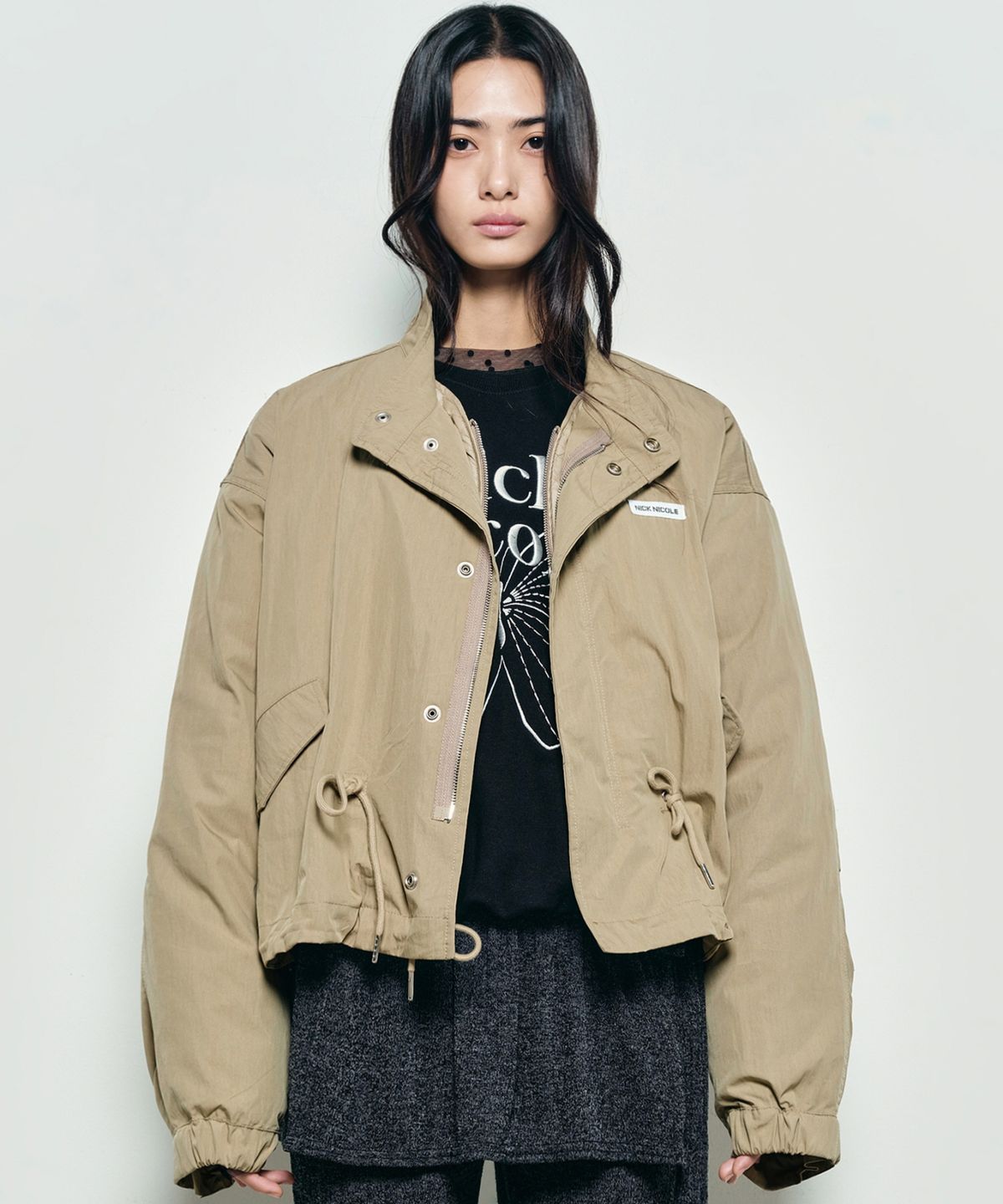 닉앤니콜(NICK&NICOLE) SAFARI DOUBLE BOMBER JUMPER_BEIGE