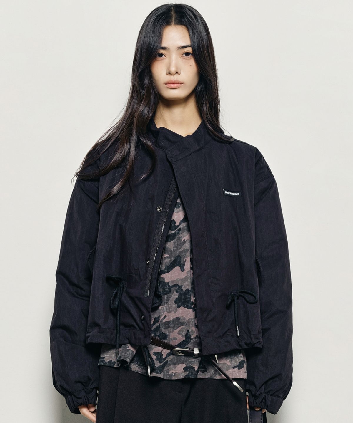 닉앤니콜(NICK&NICOLE) SAFARI DOUBLE BOMBER JUMPER_BLACK