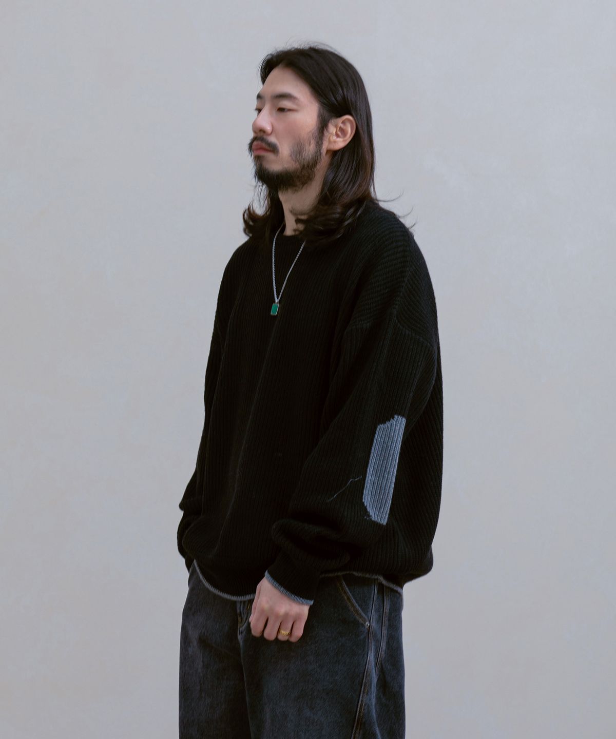 러기드하우스(RUGGED HOUSE) 워크 인더 시트 엘보 램스울 니트 4컬러
