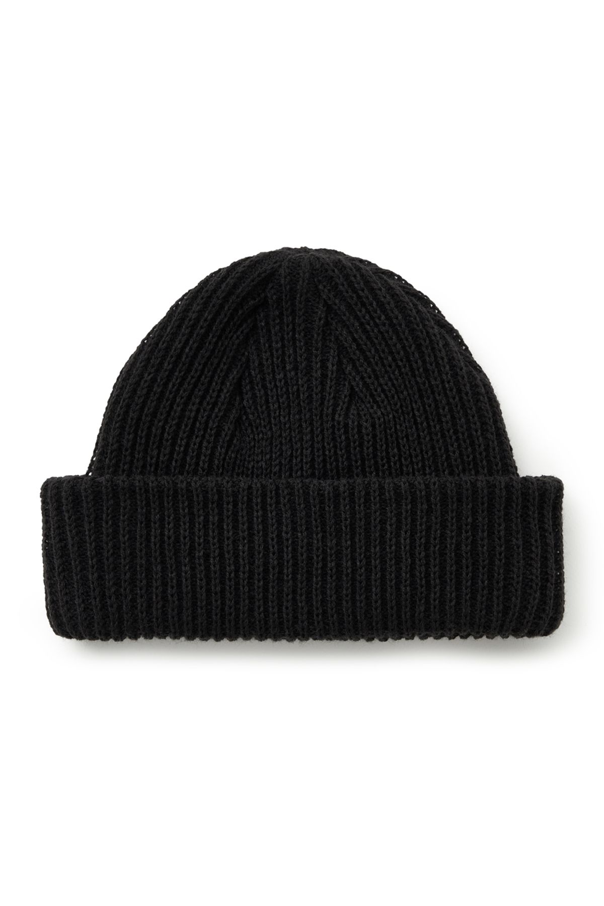 캑터스도넛마켓(CACTUSDONUTMARKET) Lettering Fold Knit Beanie-Black