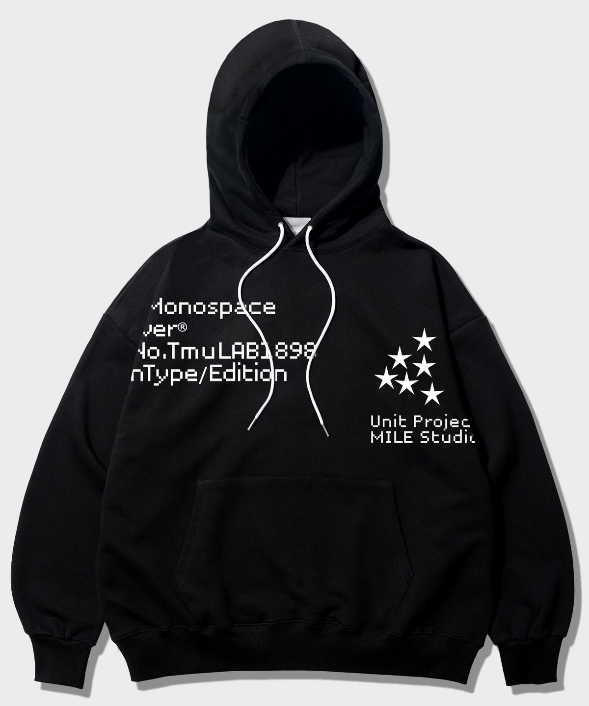 더마일(THEMILE) MONOSPACE MILE  HOODIE [BLACK]