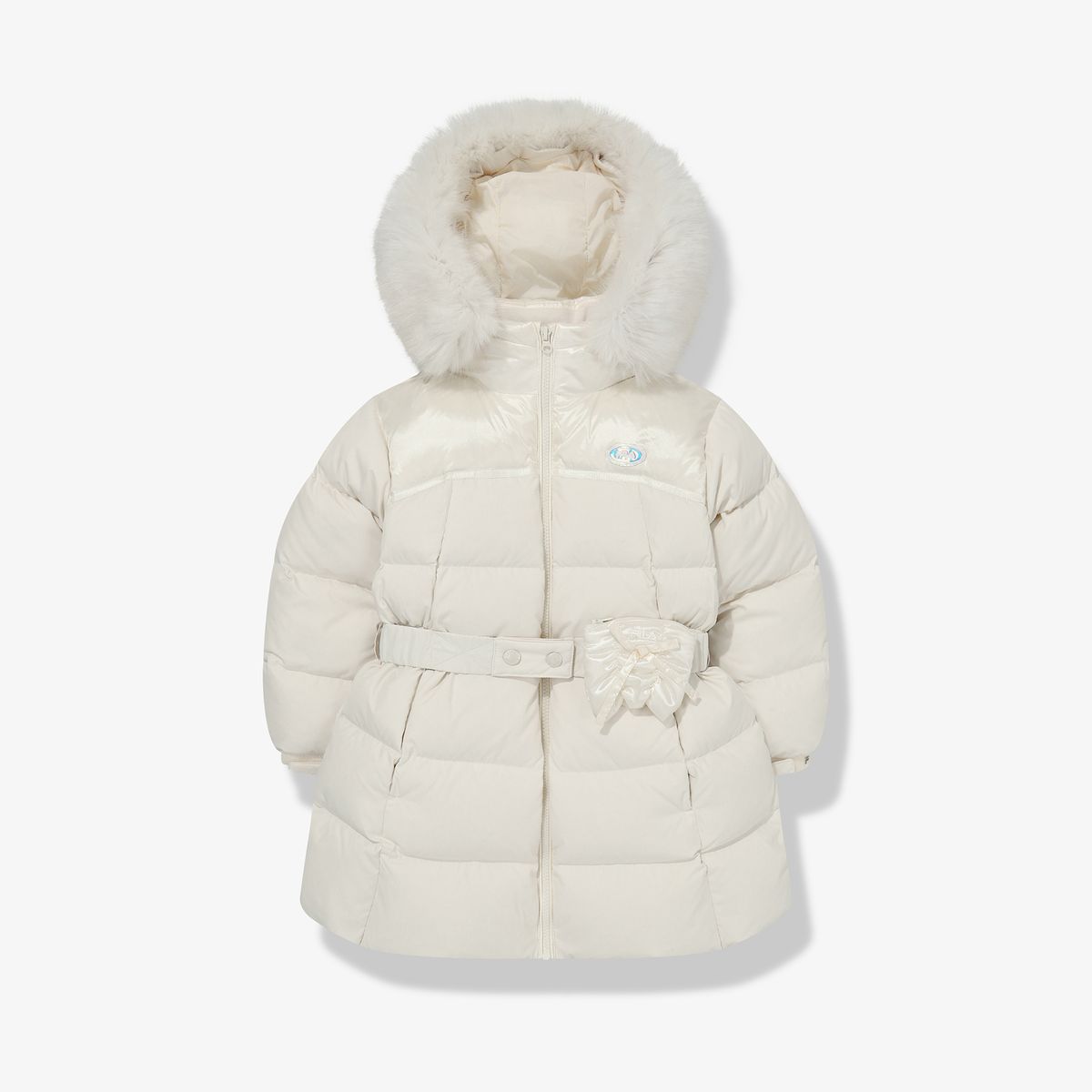 휠라 키즈(FILA KIDS) 구스 글로시 벨티드 롱다운