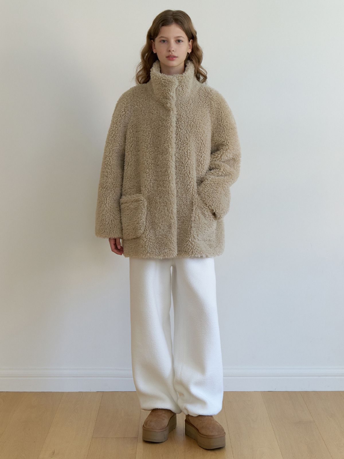 리엘(RE L) Begonia fur half coat (beige)