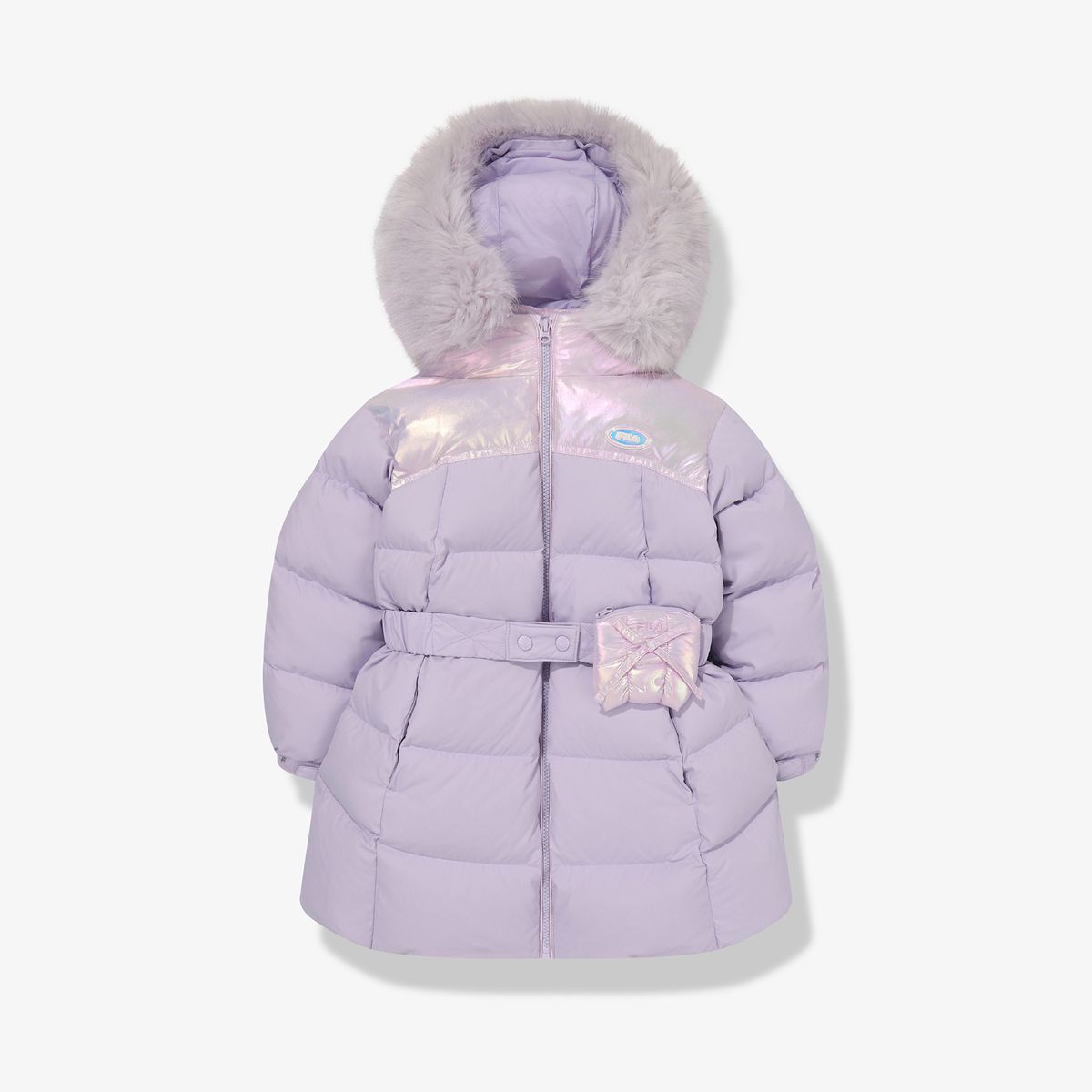 휠라 키즈(FILA KIDS) 구스 글로시 벨티드 롱다운