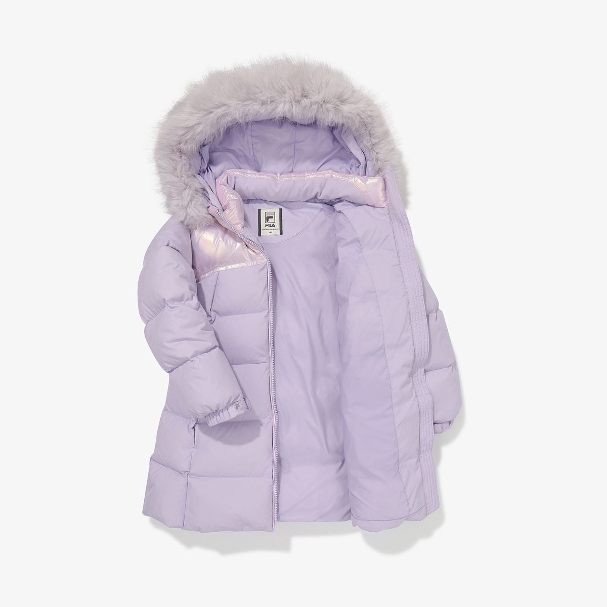 휠라 키즈(FILA KIDS) 구스 글로시 벨티드 롱다운