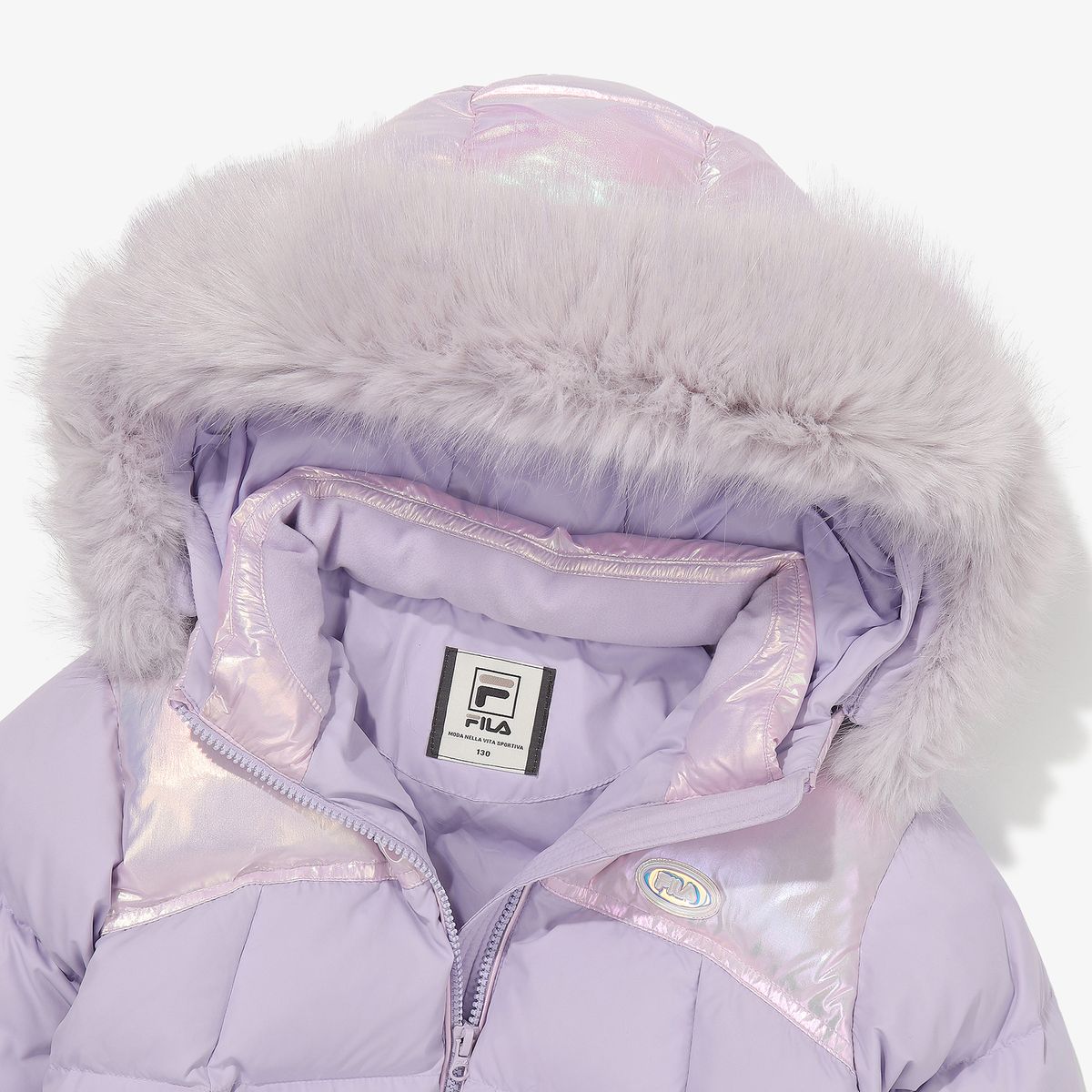 휠라 키즈(FILA KIDS) 구스 글로시 벨티드 롱다운