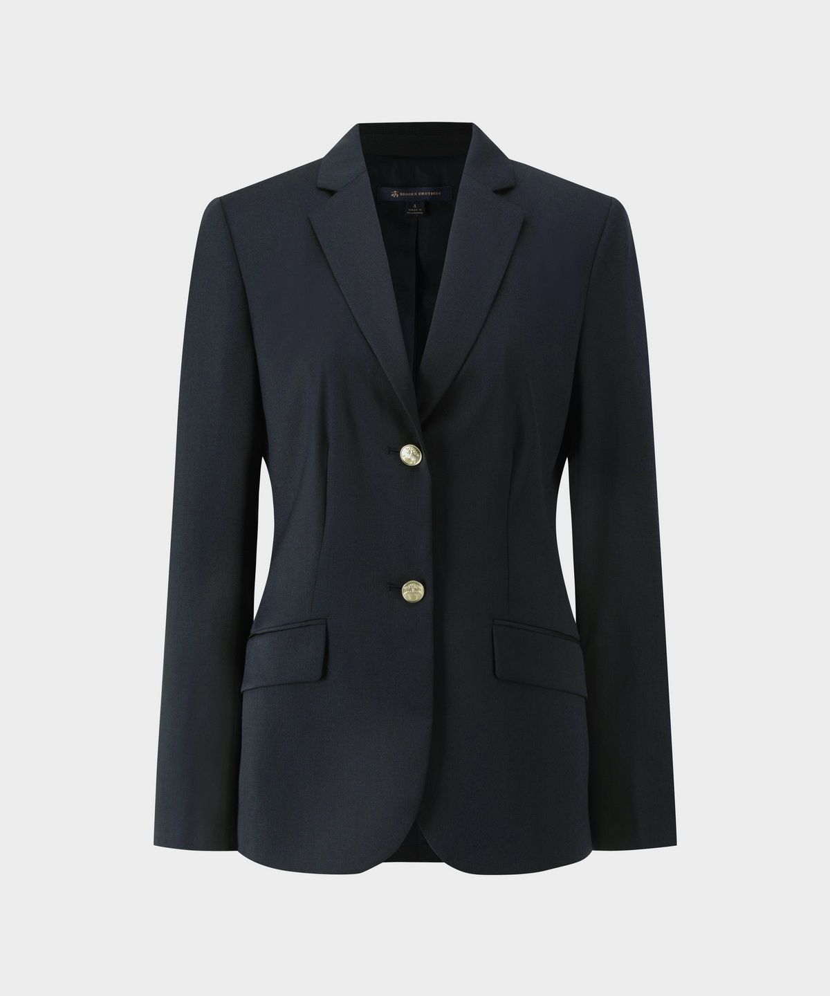 브룩스 브라더스(BROOKS BROTHERS) [여성] 울 싱글 2버튼 금장 블레이저 (네이비) (BBJBWFZ501)