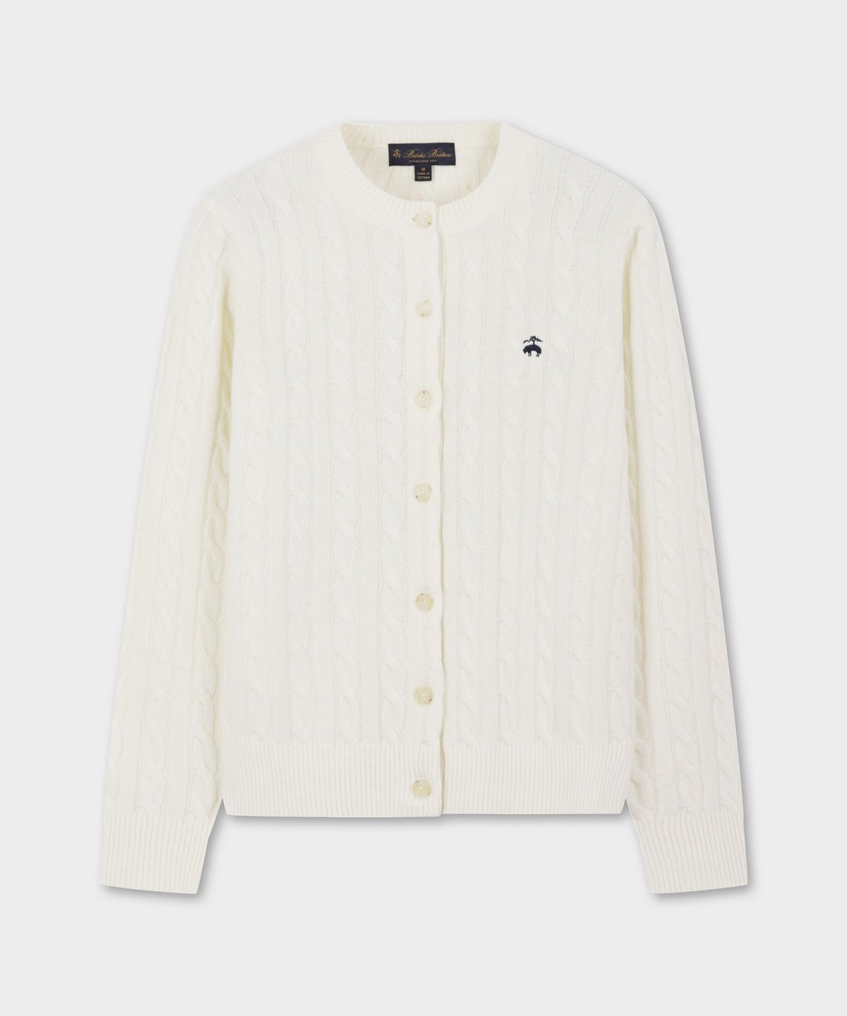 브룩스 브라더스(BROOKS BROTHERS) [여성] 울 케이블 가디건 (아이보리) (BBWCWBF402)