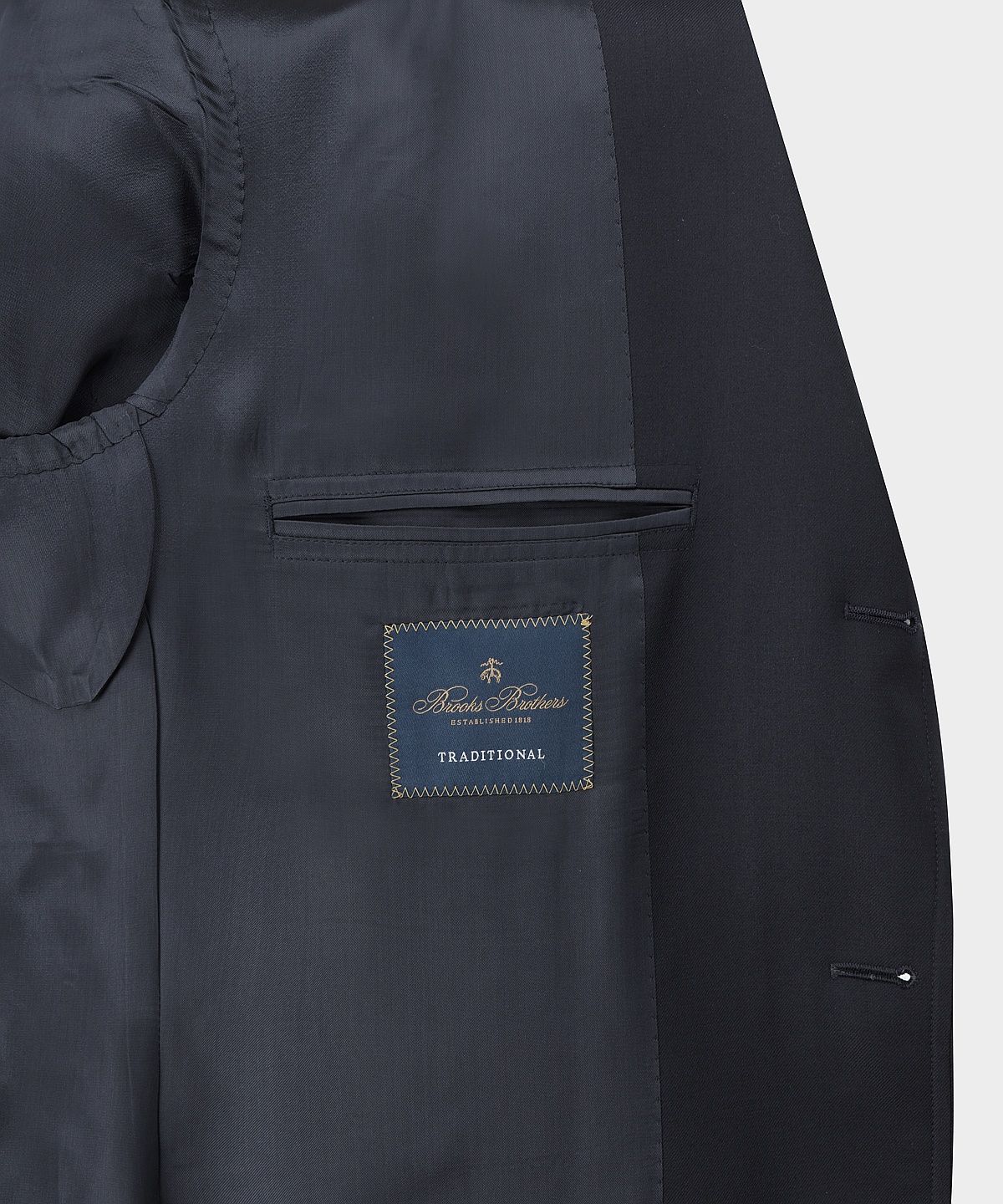 브룩스 브라더스(BROOKS BROTHERS) 트레디셔널핏 싱글 3버튼 금장 색 블레이저 (네이비) (BBJBMNZ502)