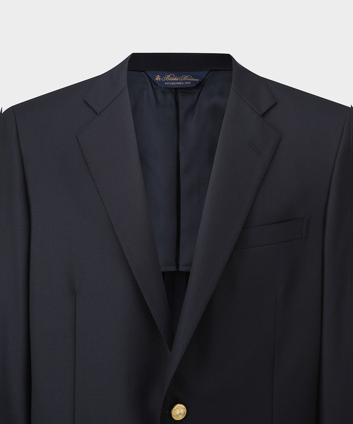 브룩스 브라더스(BROOKS BROTHERS) 클래식핏 싱글 2버튼 금장 블레이저 (네이비) (BBJBMNZ501)