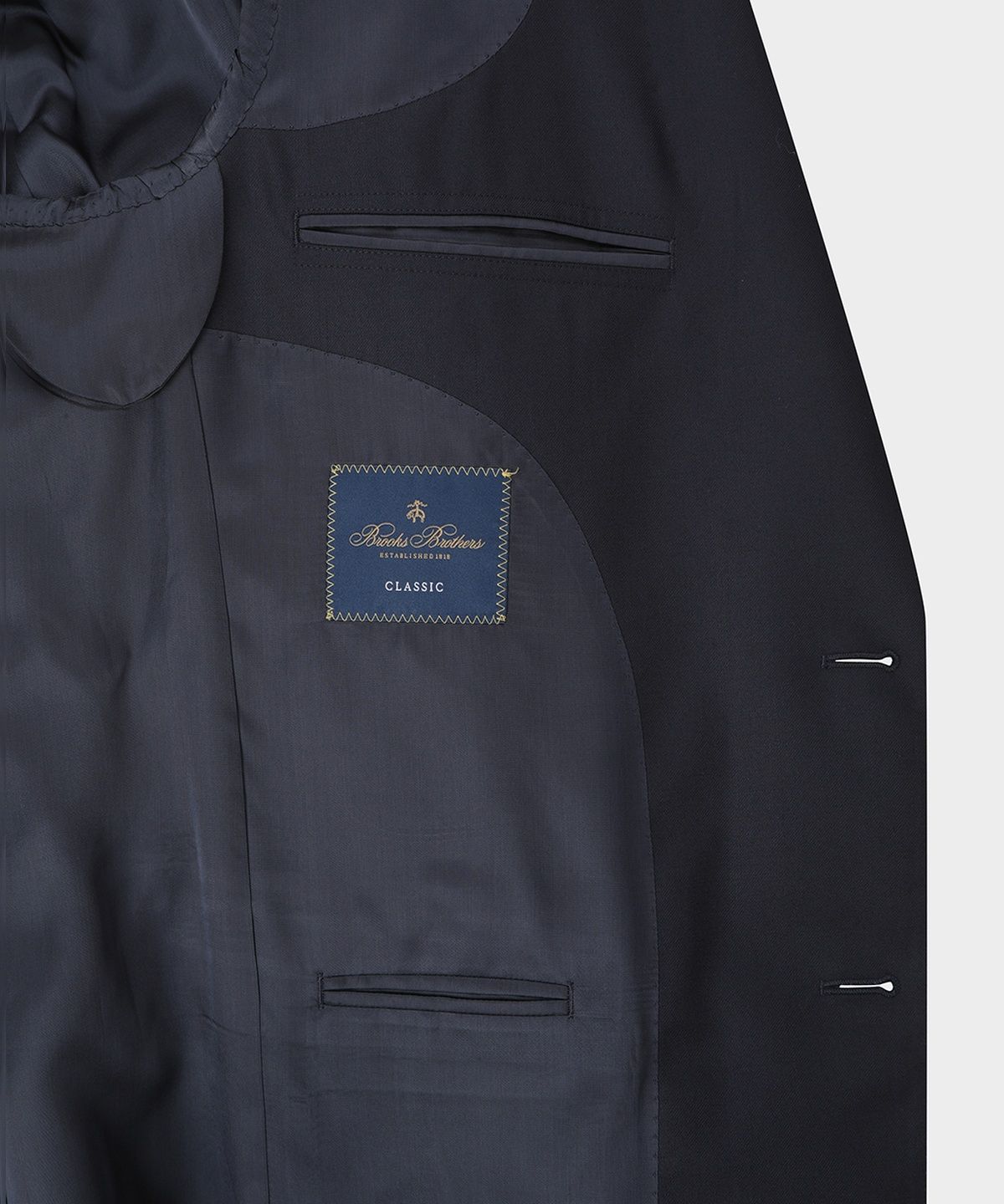 브룩스 브라더스(BROOKS BROTHERS) 클래식핏 싱글 2버튼 금장 블레이저 (네이비) (BBJBMNZ501)