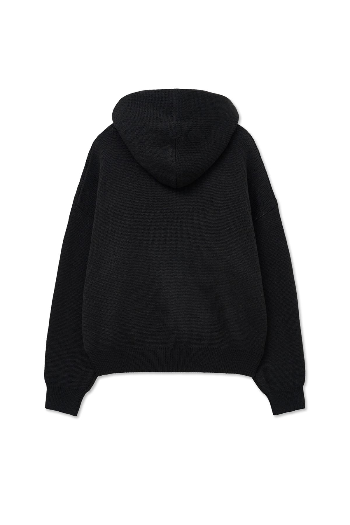 캑터스도넛마켓(CACTUSDONUTMARKET) Star Graphic Knit Hoodie-Black