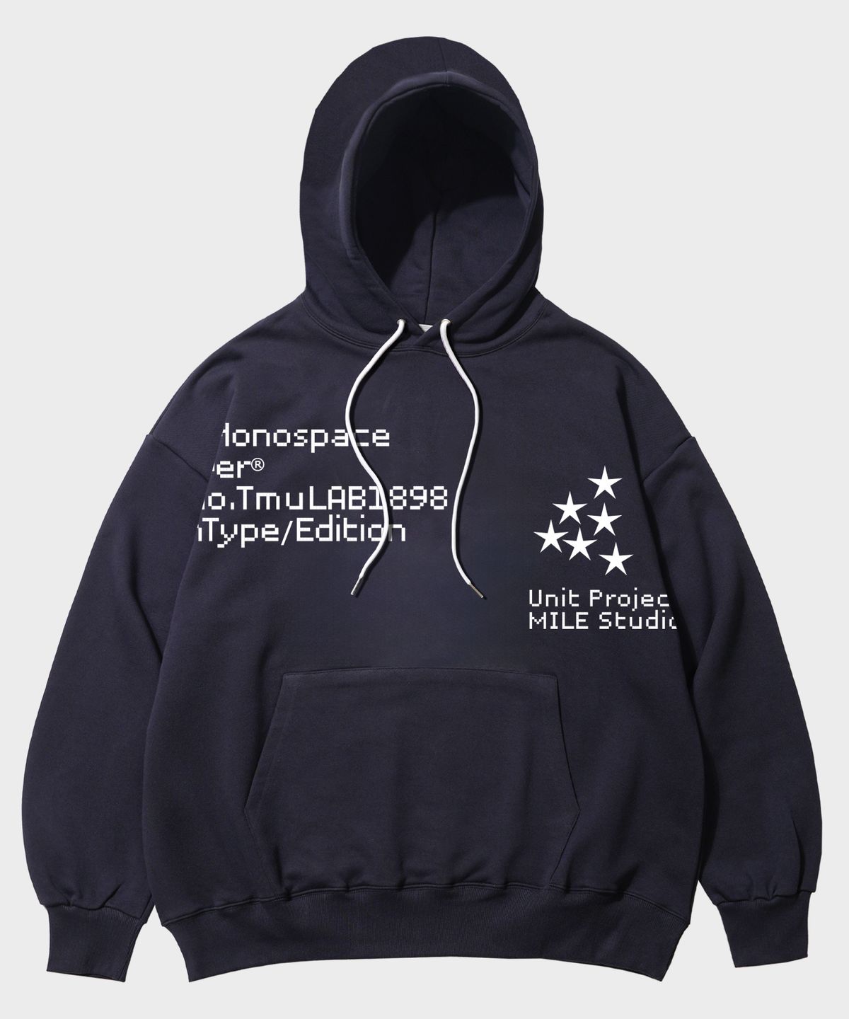 더마일(THEMILE) MONOSPACE MILE HOODIE [NAVY]