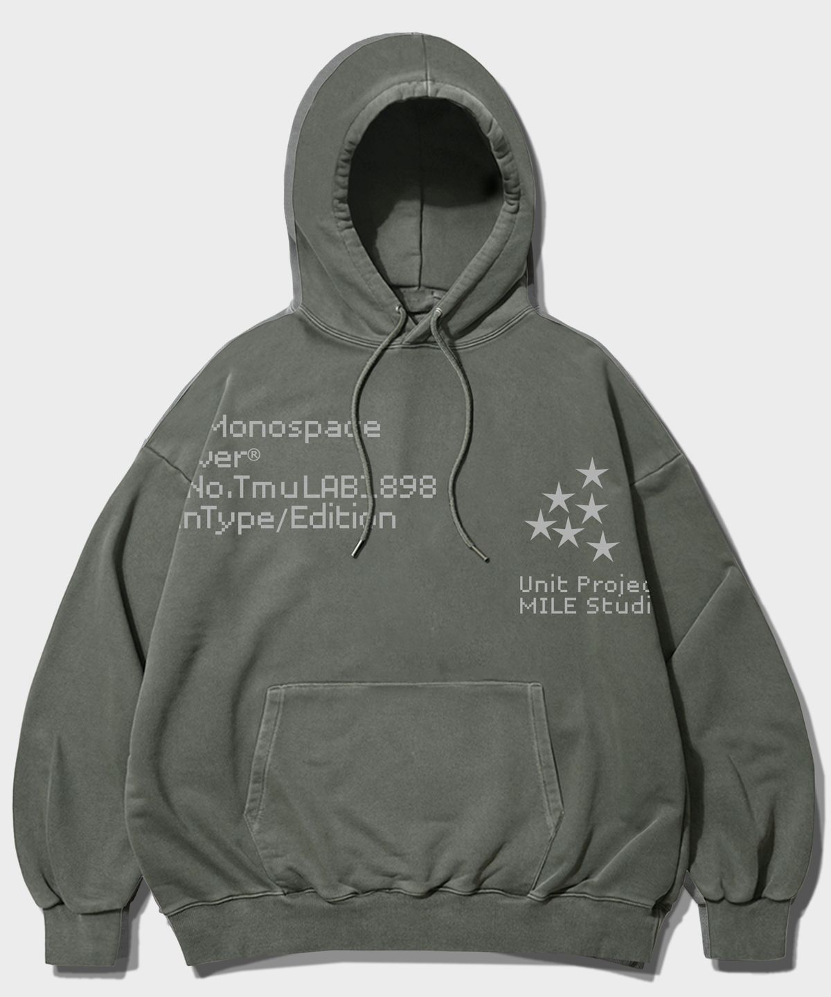 더마일(THEMILE) MONOSPACE MILE HOODIE [PIGMENT KHAKI]