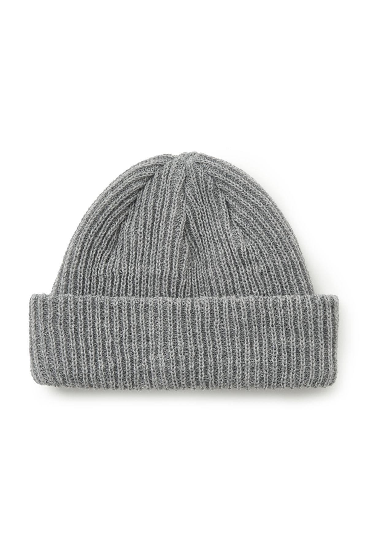 캑터스도넛마켓(CACTUSDONUTMARKET) Lettering Fold Knit Beanie-Melange gray