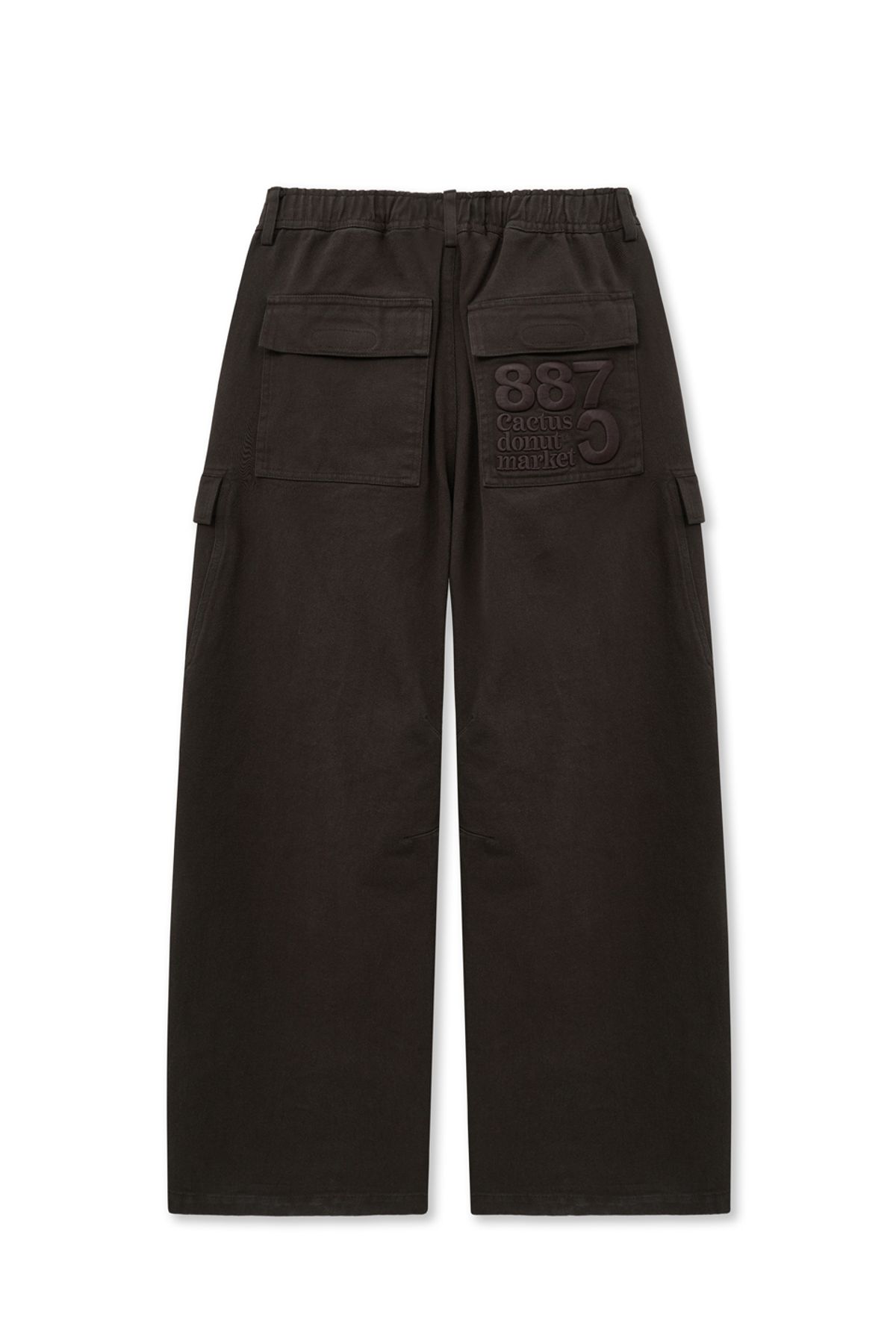 캑터스도넛마켓(CACTUSDONUTMARKET) Bold Embroidery Cargo Pants-Khaki