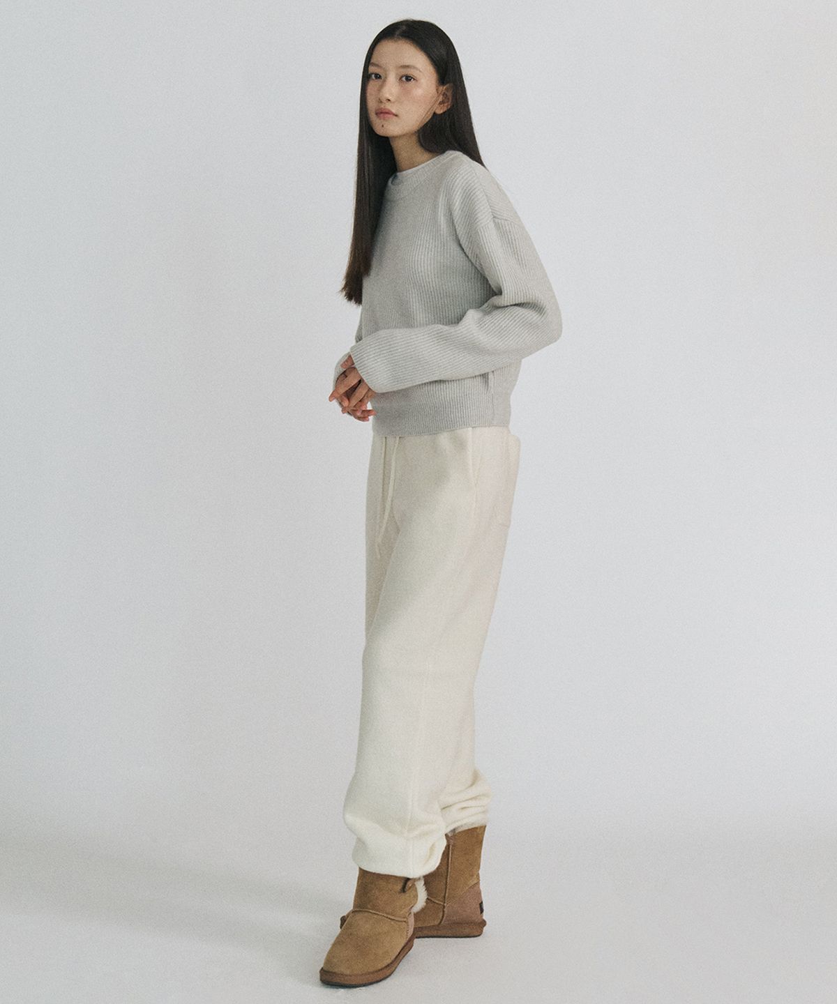 스텝어라운드(STEP AROUND) Knit Jogger Banding Pants_IVORY