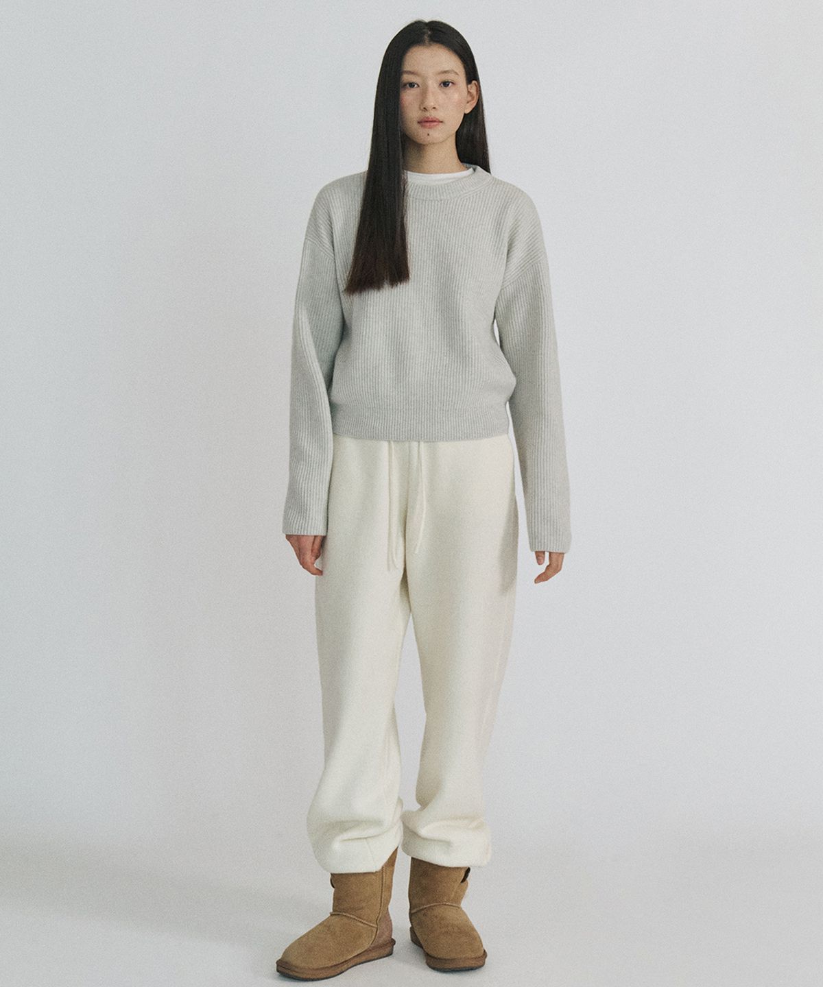 스텝어라운드(STEP AROUND) Knit Jogger Banding Pants_IVORY