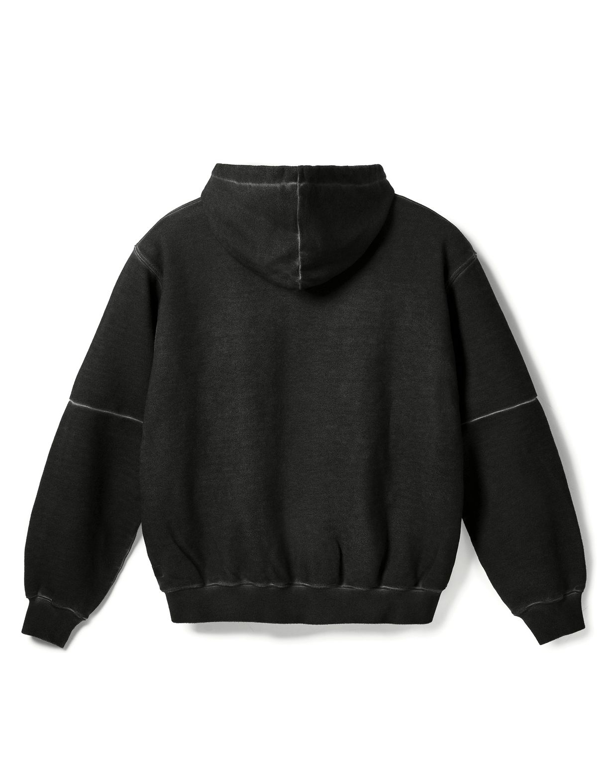 로어즈(LORES) Pigment Dyed Split Zip Hoodie - Charcoal