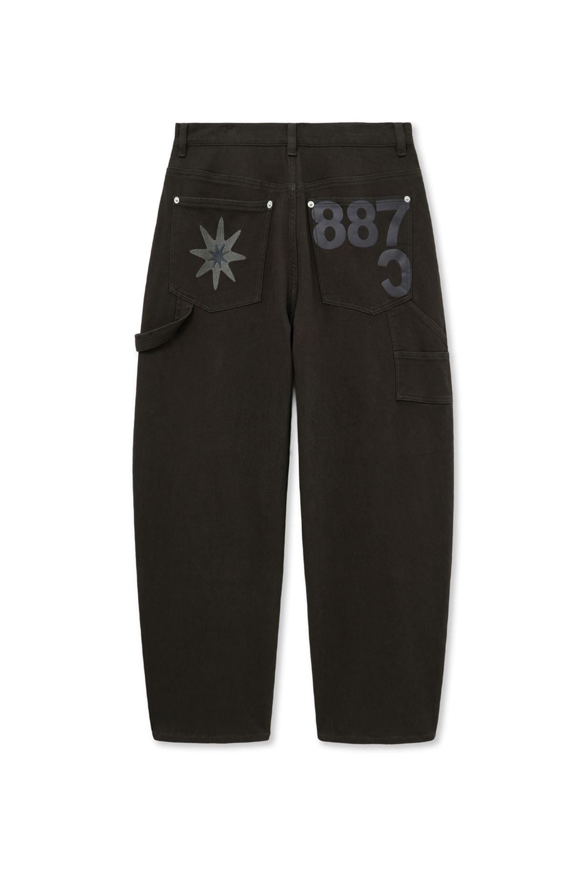 캑터스도넛마켓(CACTUSDONUTMARKET) Rivet Embroidery Carpenter Trouser-Khaki