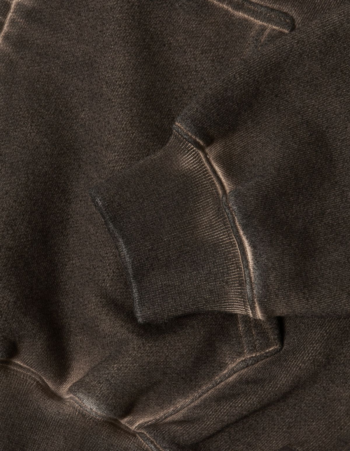 로어즈(LORES) Pigment Dyed Split Zip Hoodie - Brown