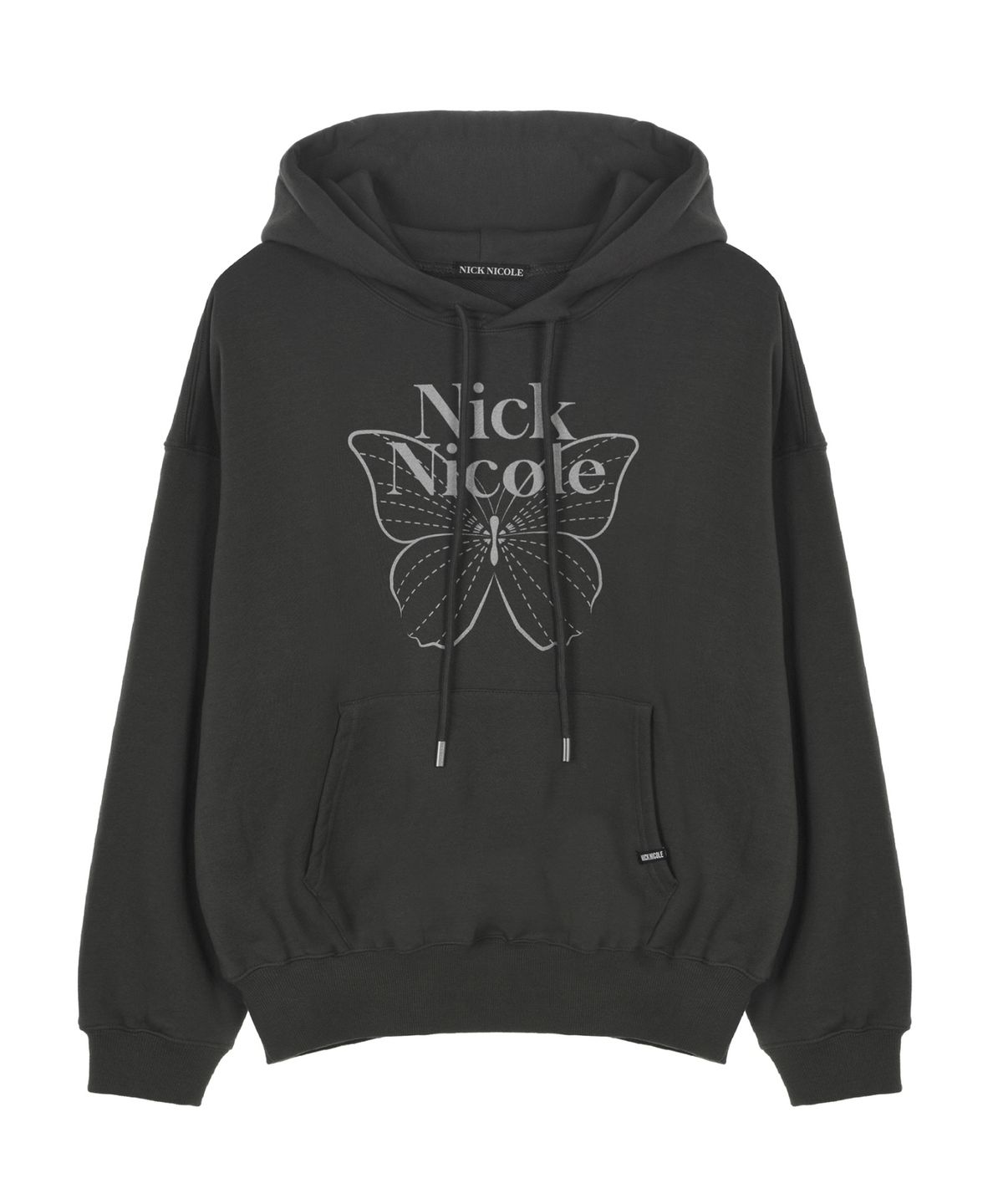 닉앤니콜(NICK&NICOLE) BUTTERFLY SIGNATURE HOODIE_CHARCOAL SILVER