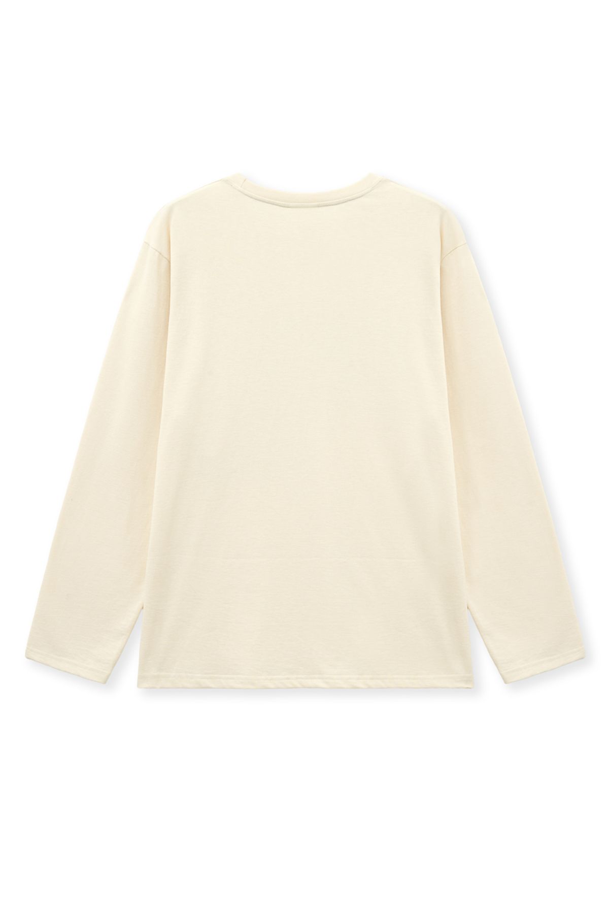 캑터스도넛마켓(CACTUSDONUTMARKET) Lettering Long Sleeve T-shirt-Cream