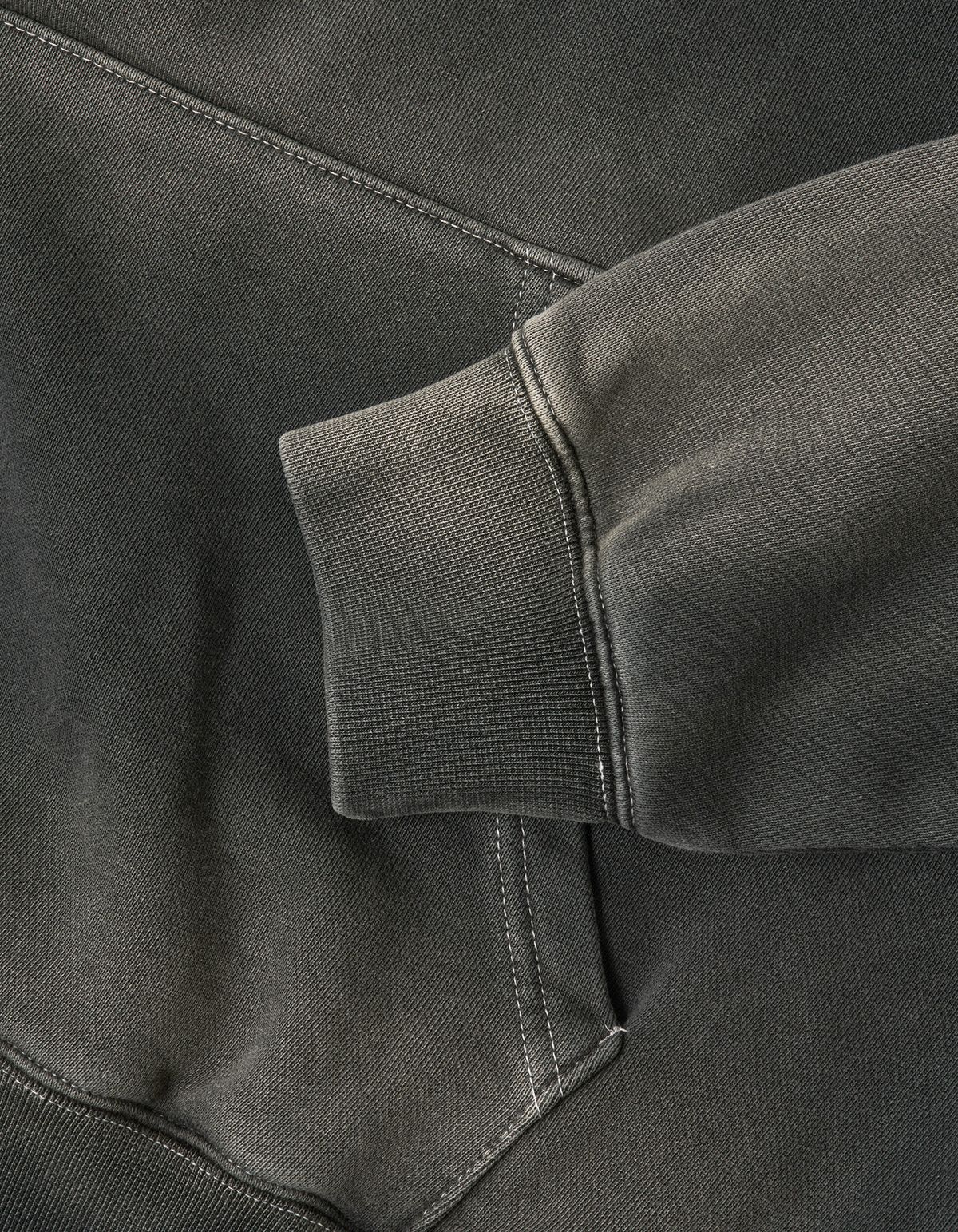 로어즈(LORES) Script Dyed Hoodie - Charcoal